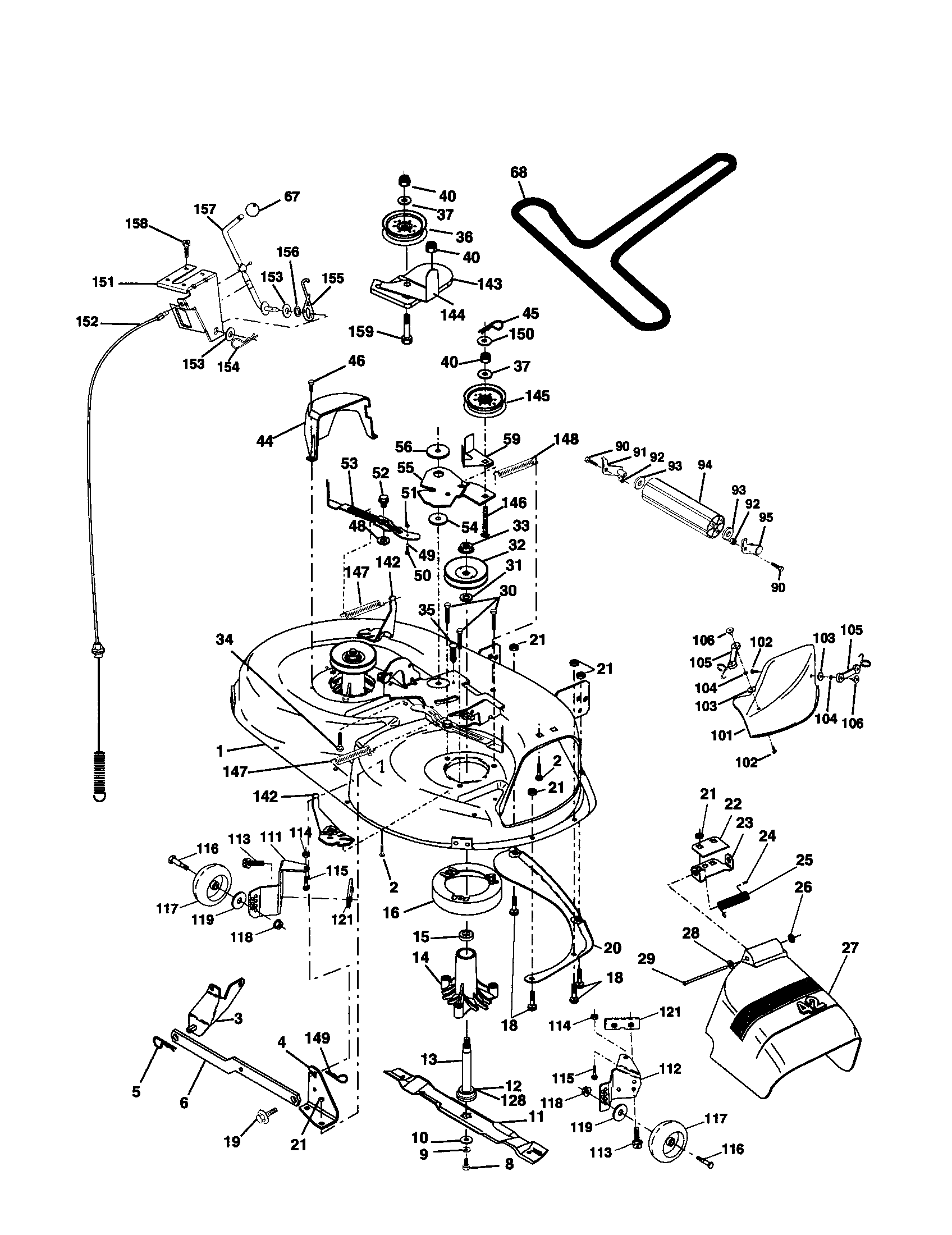 Craftsman 917279920 mower deck diagram