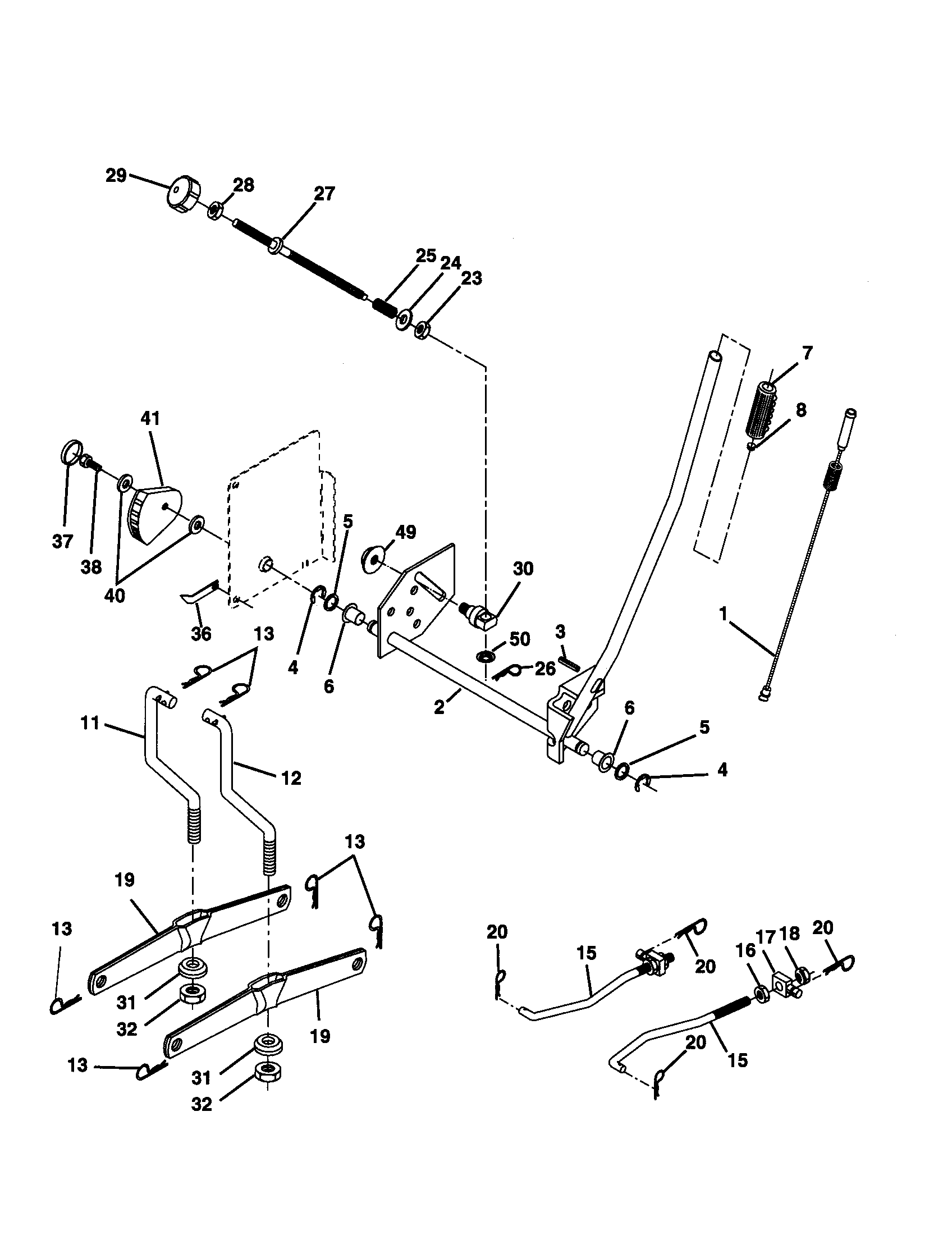 Craftsman 917279920 mower lift diagram