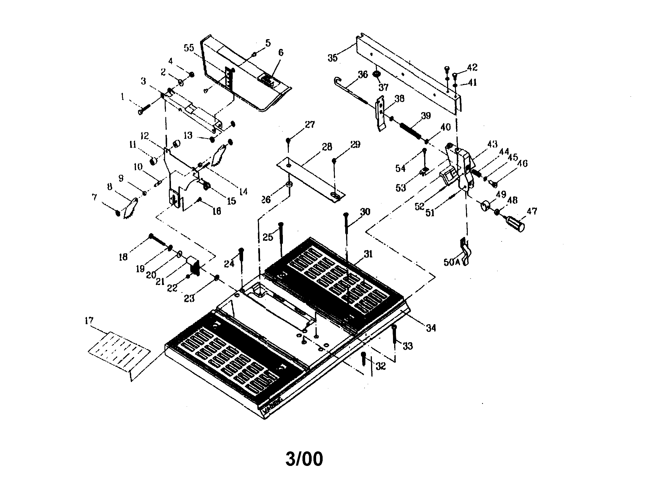 Craftsman 137218760 10" table saw diagram
