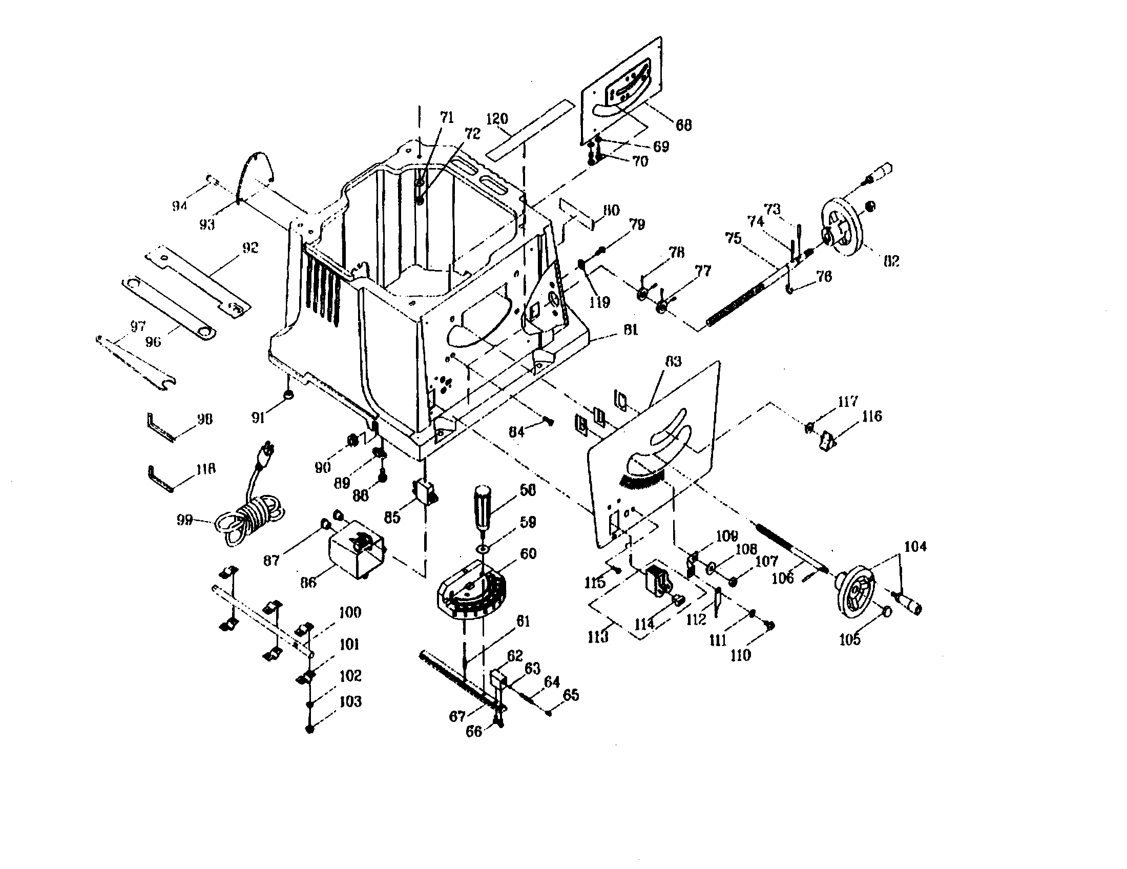 Craftsman 137218760 10" saw base diagram