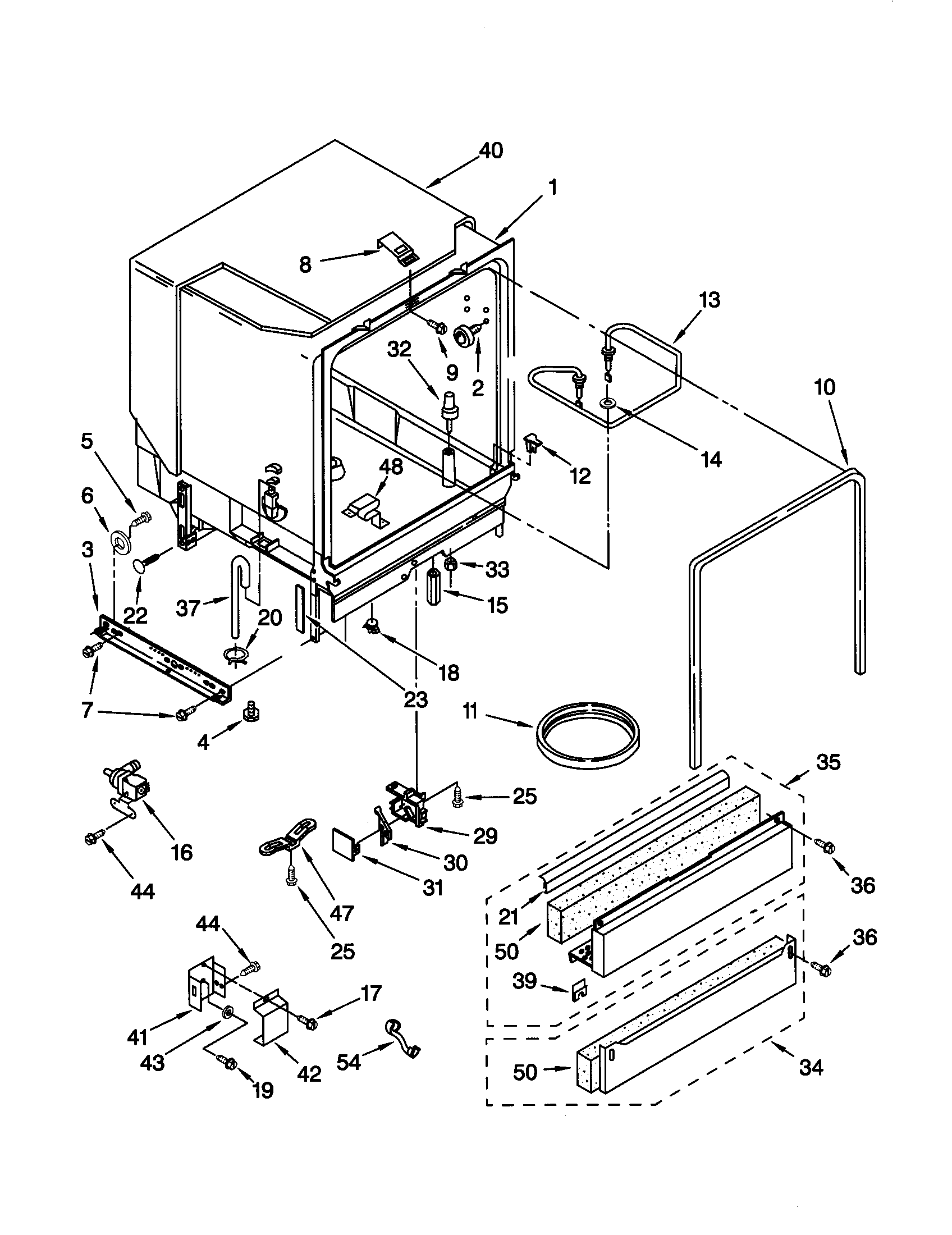 Kenmore 66516722990 tub assembly diagram