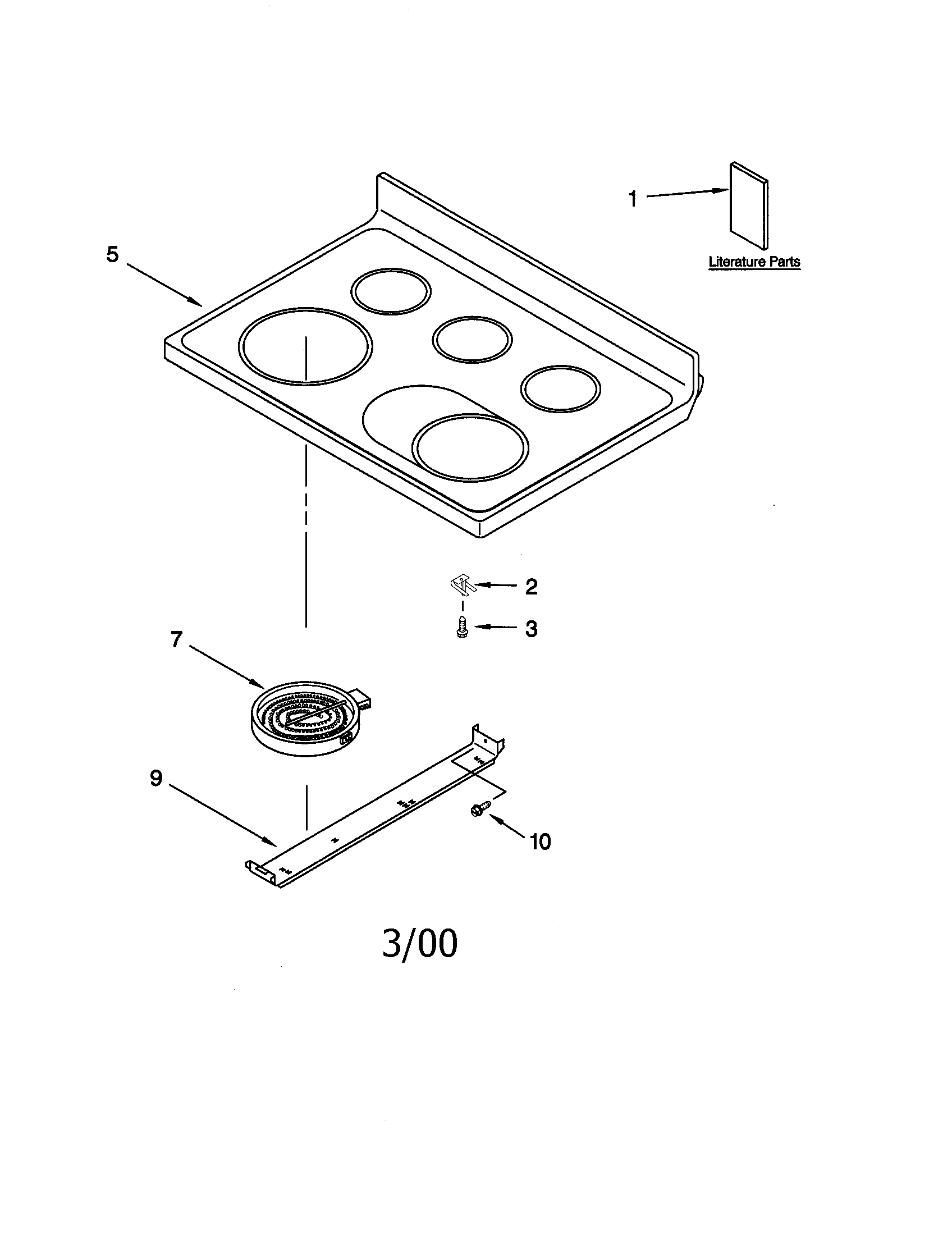 Kenmore 66595822000 cooktop diagram