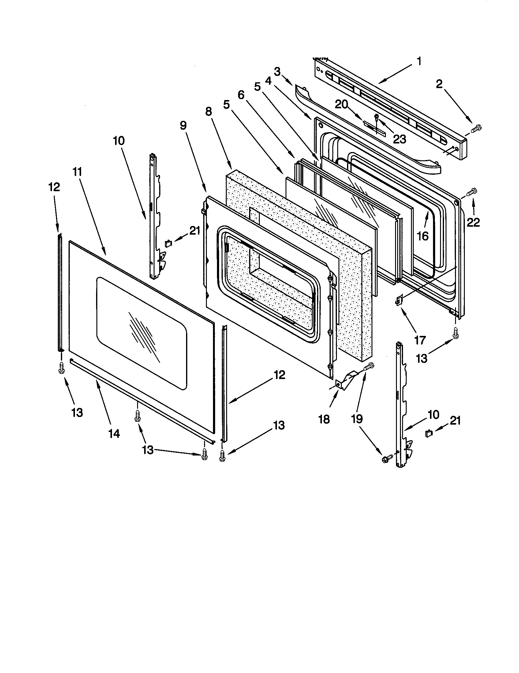 Kenmore 66595822000 door diagram