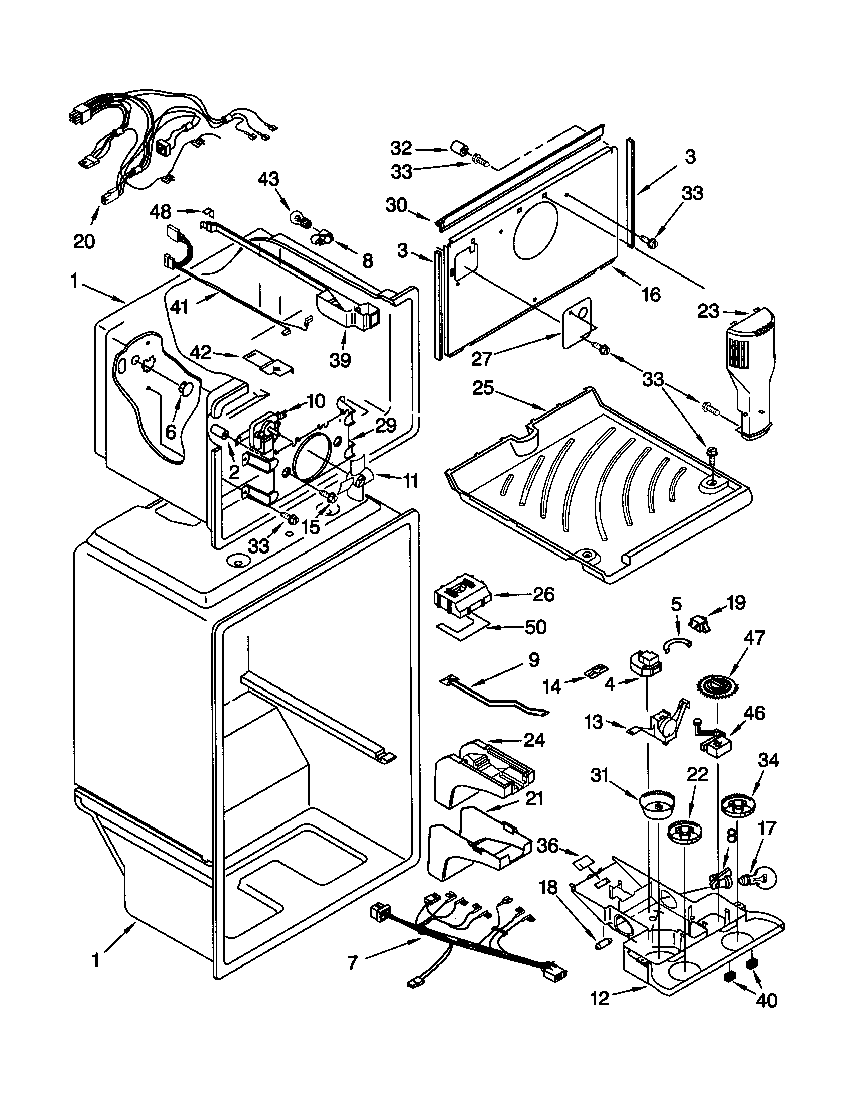 Kenmore 10660999990 liner diagram