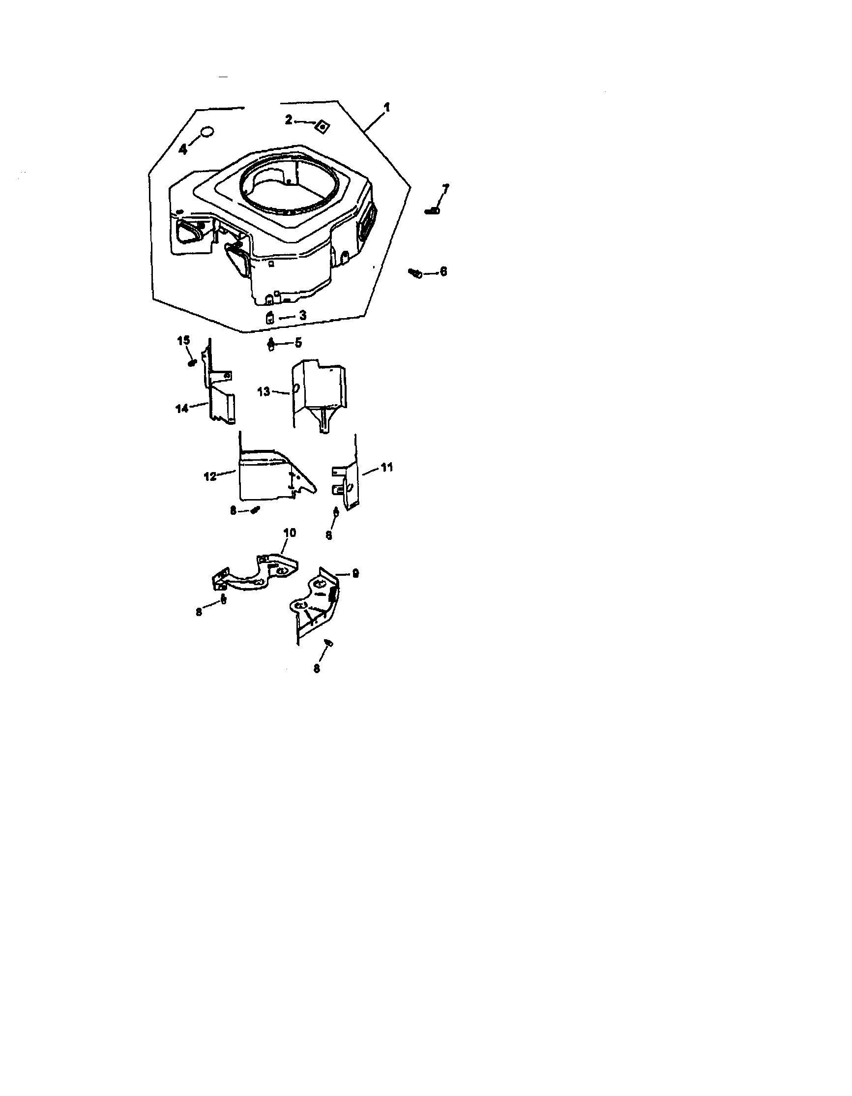 Craftsman 917273101 blower housing and baffles diagram