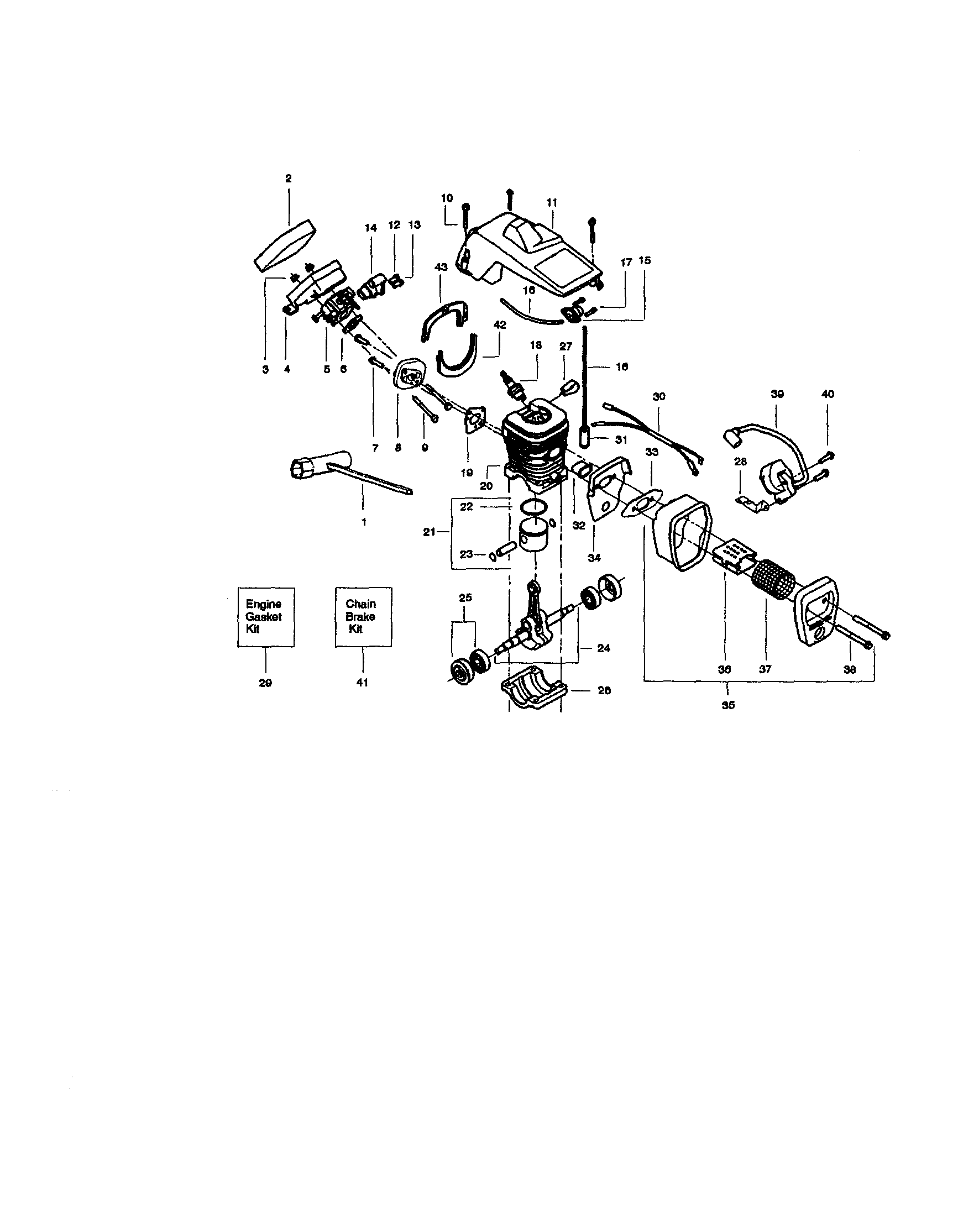 Craftsman 358350270 cylinder shield diagram