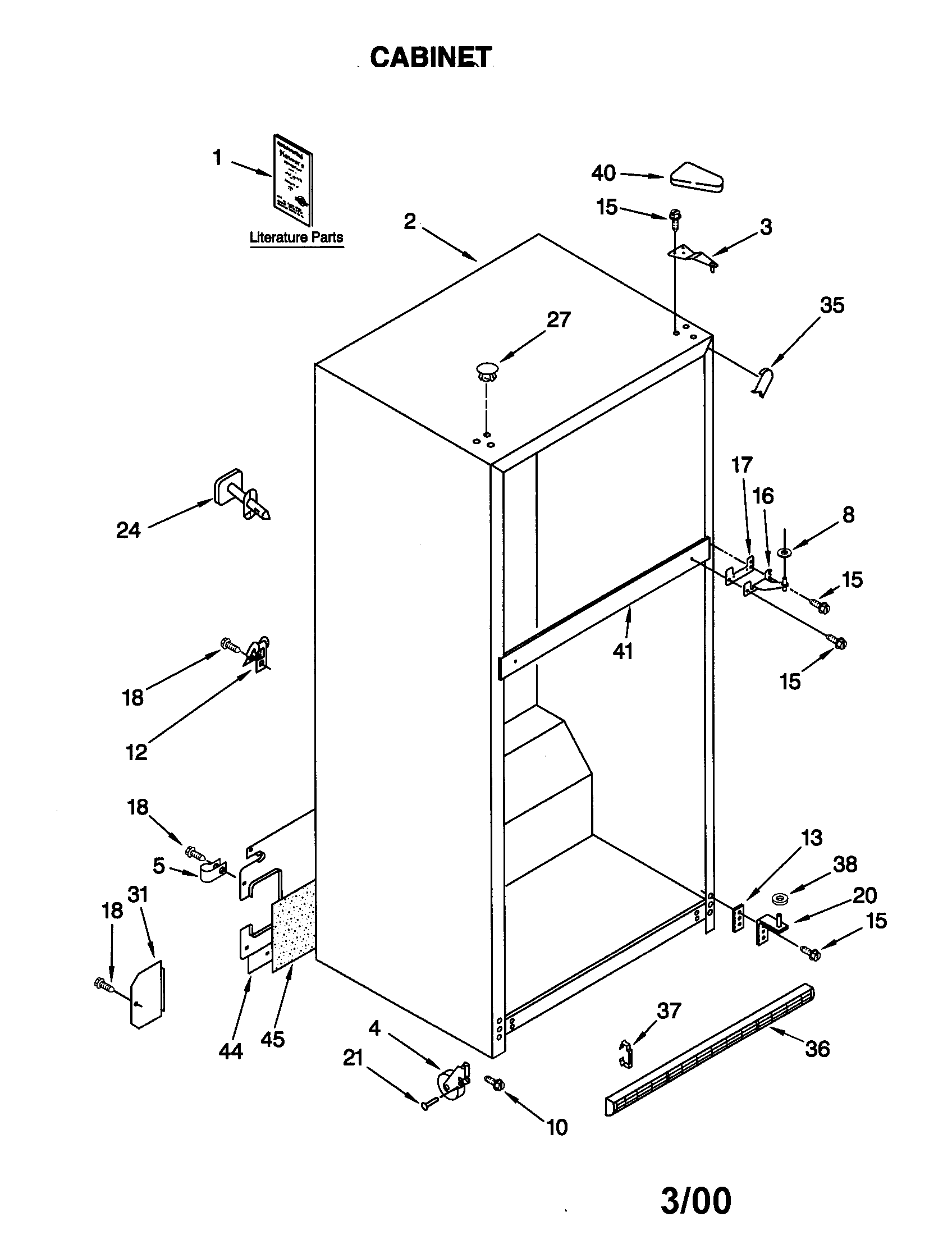 Kenmore 10679172990 cabinet diagram