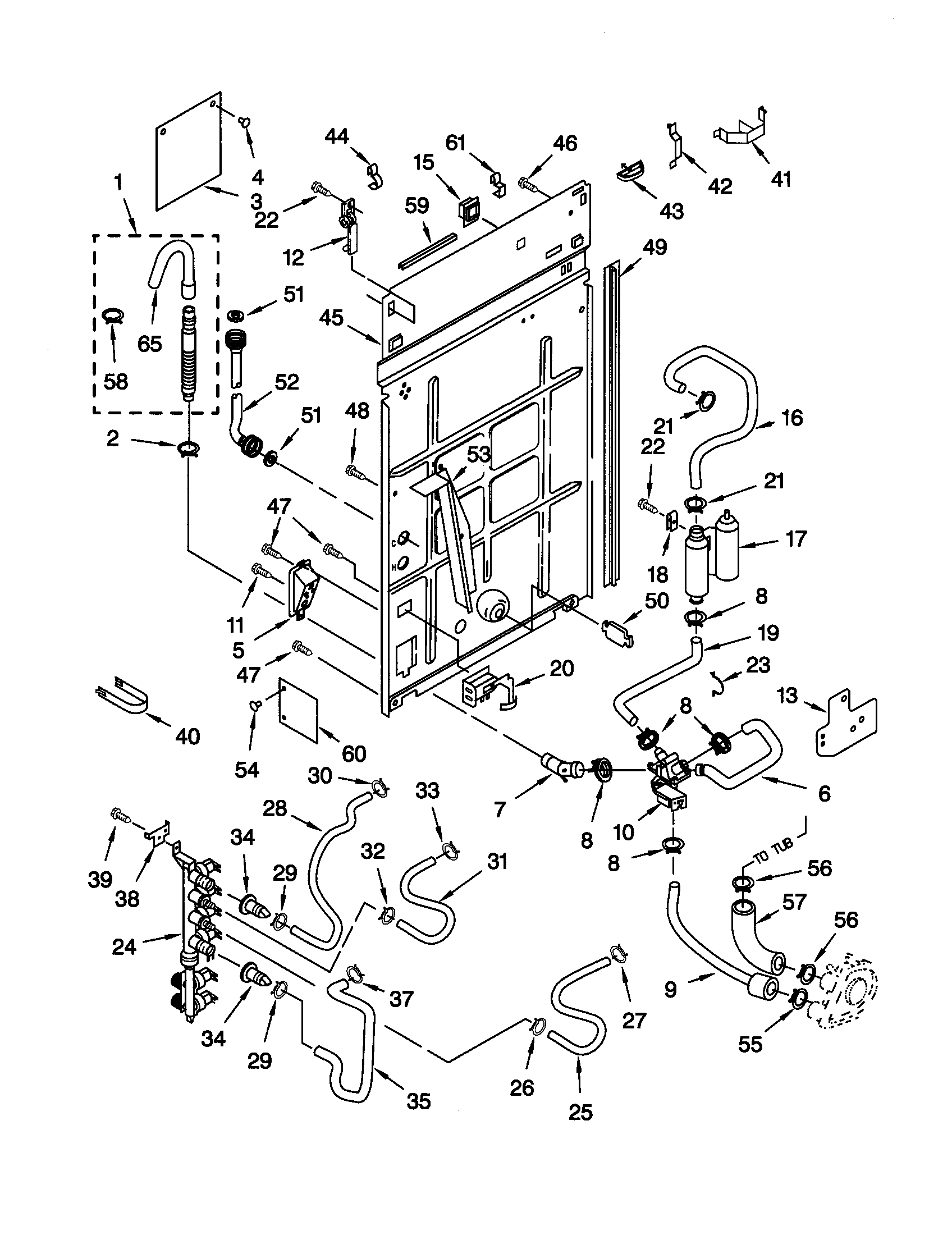 Kenmore 11020096993 rear panel diagram