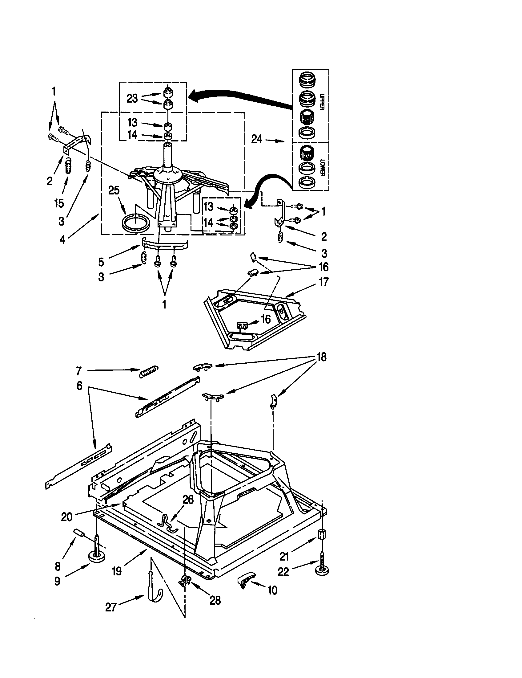 Kenmore 11020096993 machine base diagram