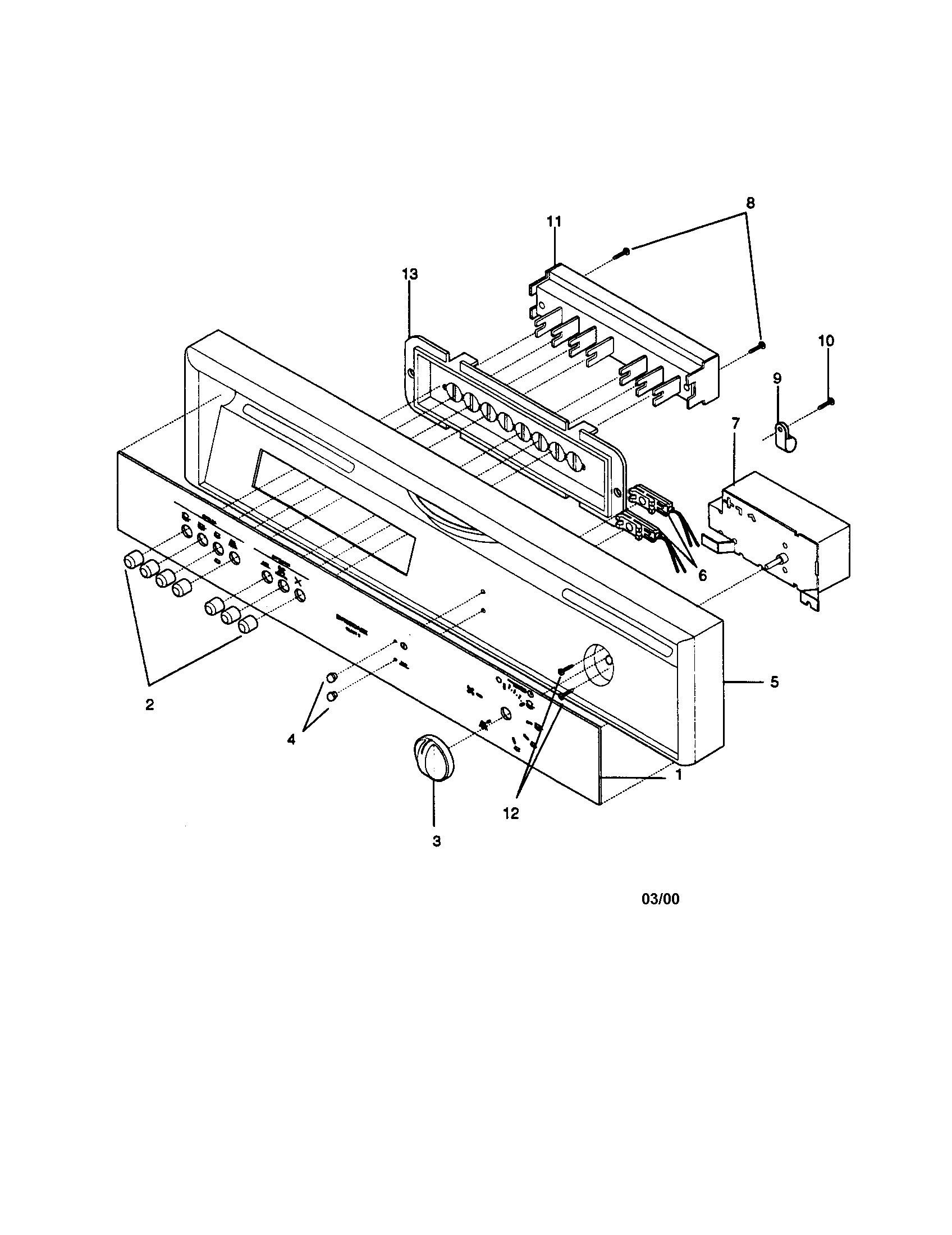 Frigidaire FDB765RBB0 control panel diagram
