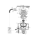 Frigidaire FDB765RBS0 upper spray arm and motor diagram
