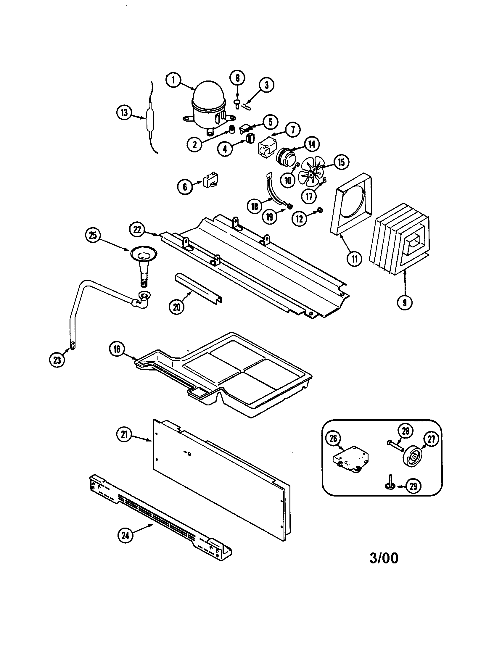 Maytag MSD2554DRW compressor diagram