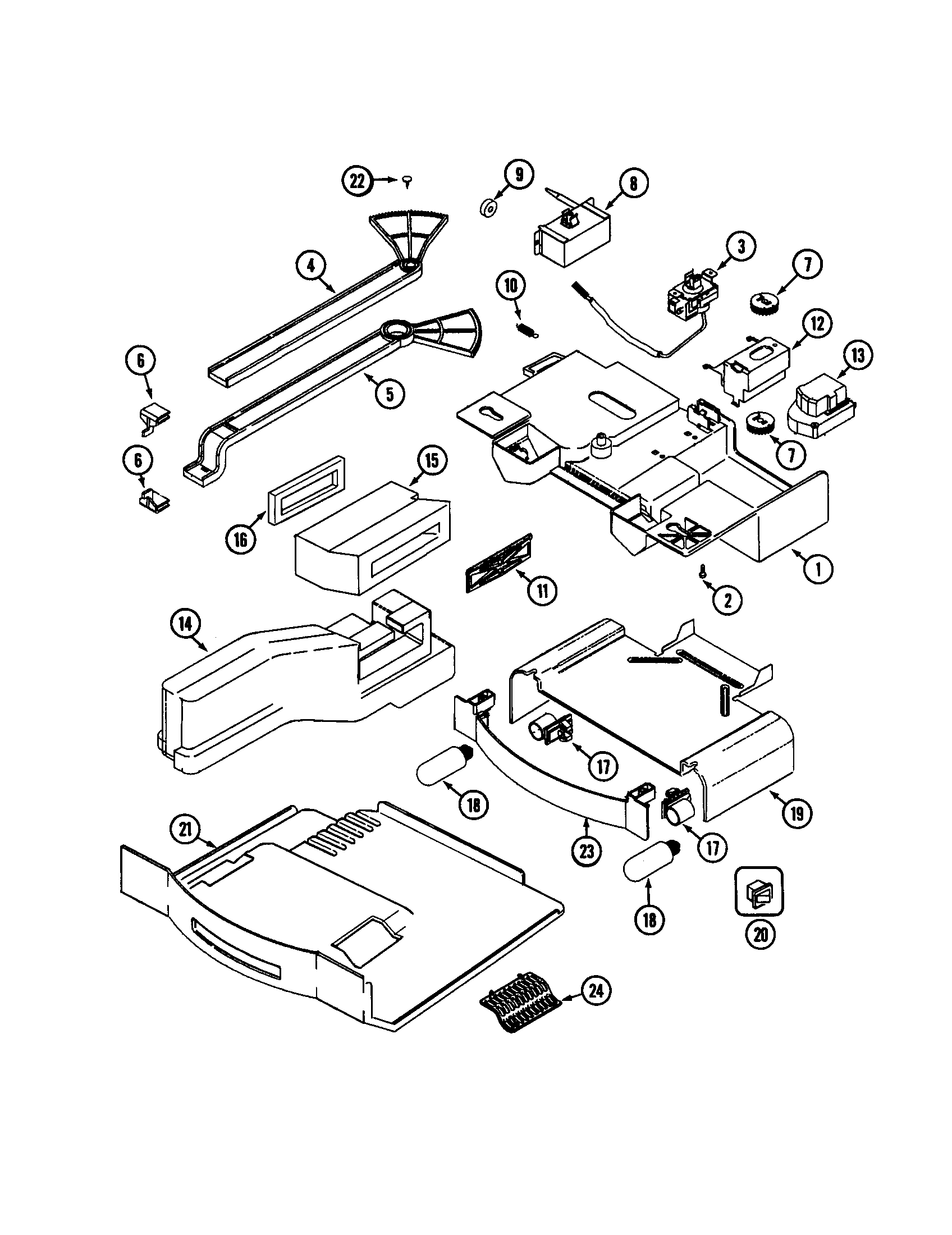 Maytag MSD2554DRW controls diagram