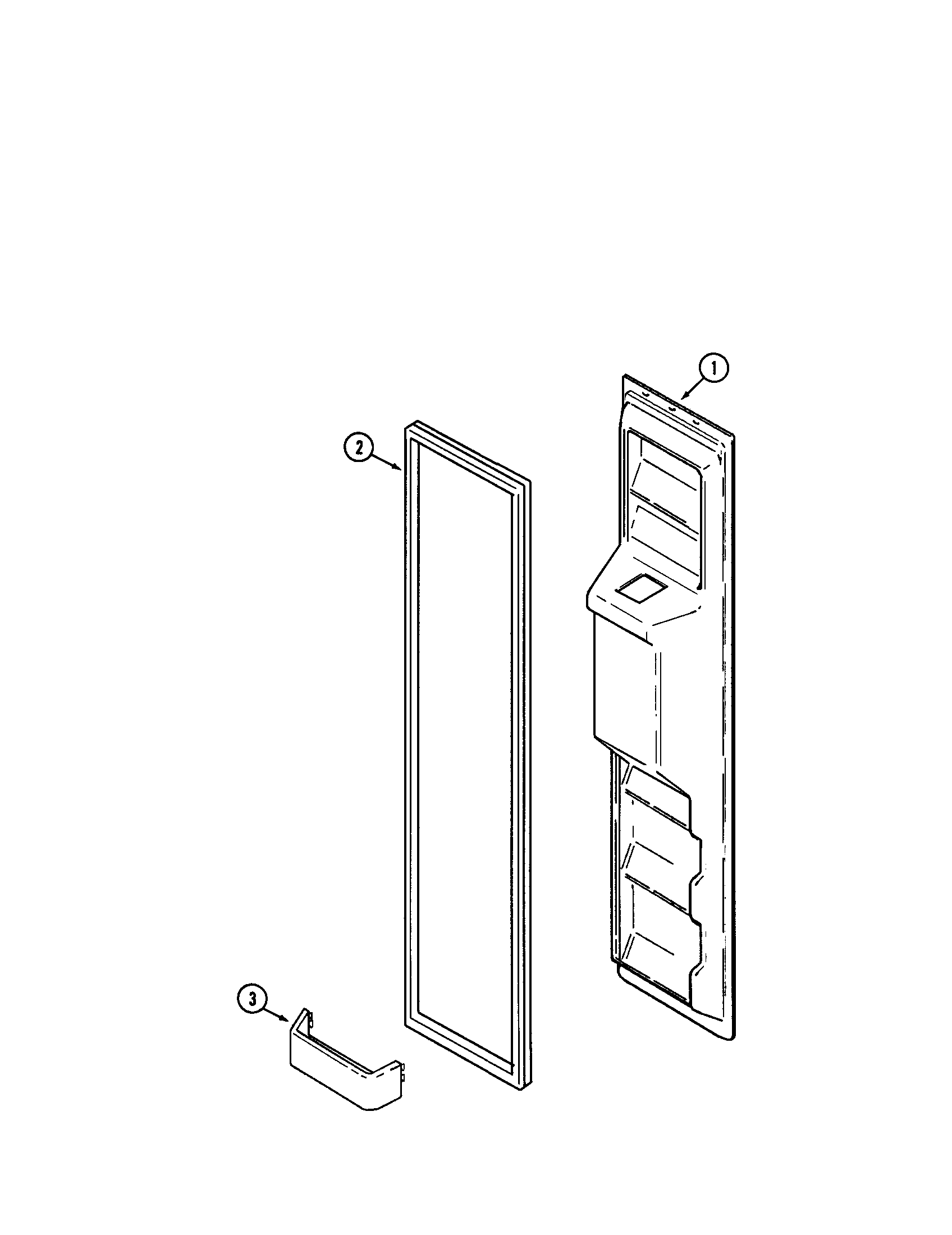 Maytag MSD2554DRW freezer inner door diagram