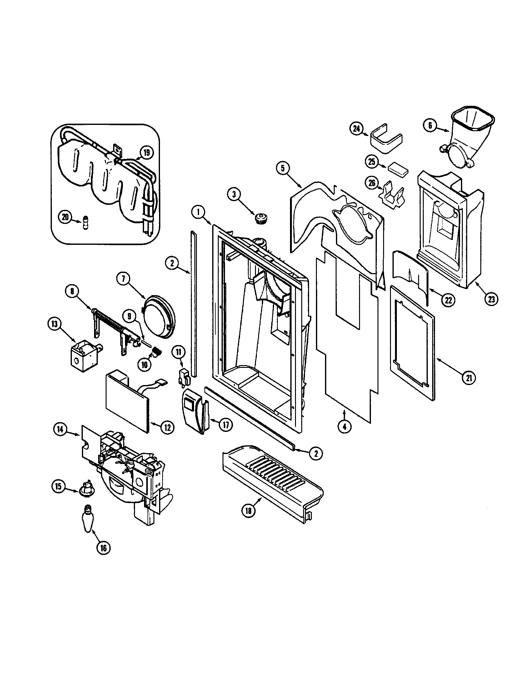 Maytag MSD2554DRW fountain diagram