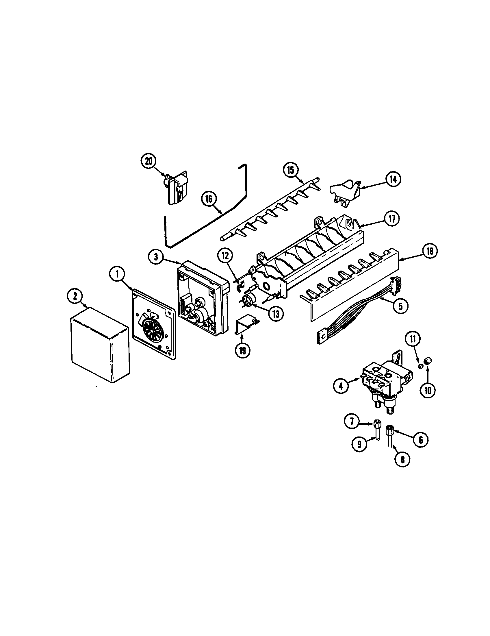 Maytag MSD2554DRW ice maker diagram