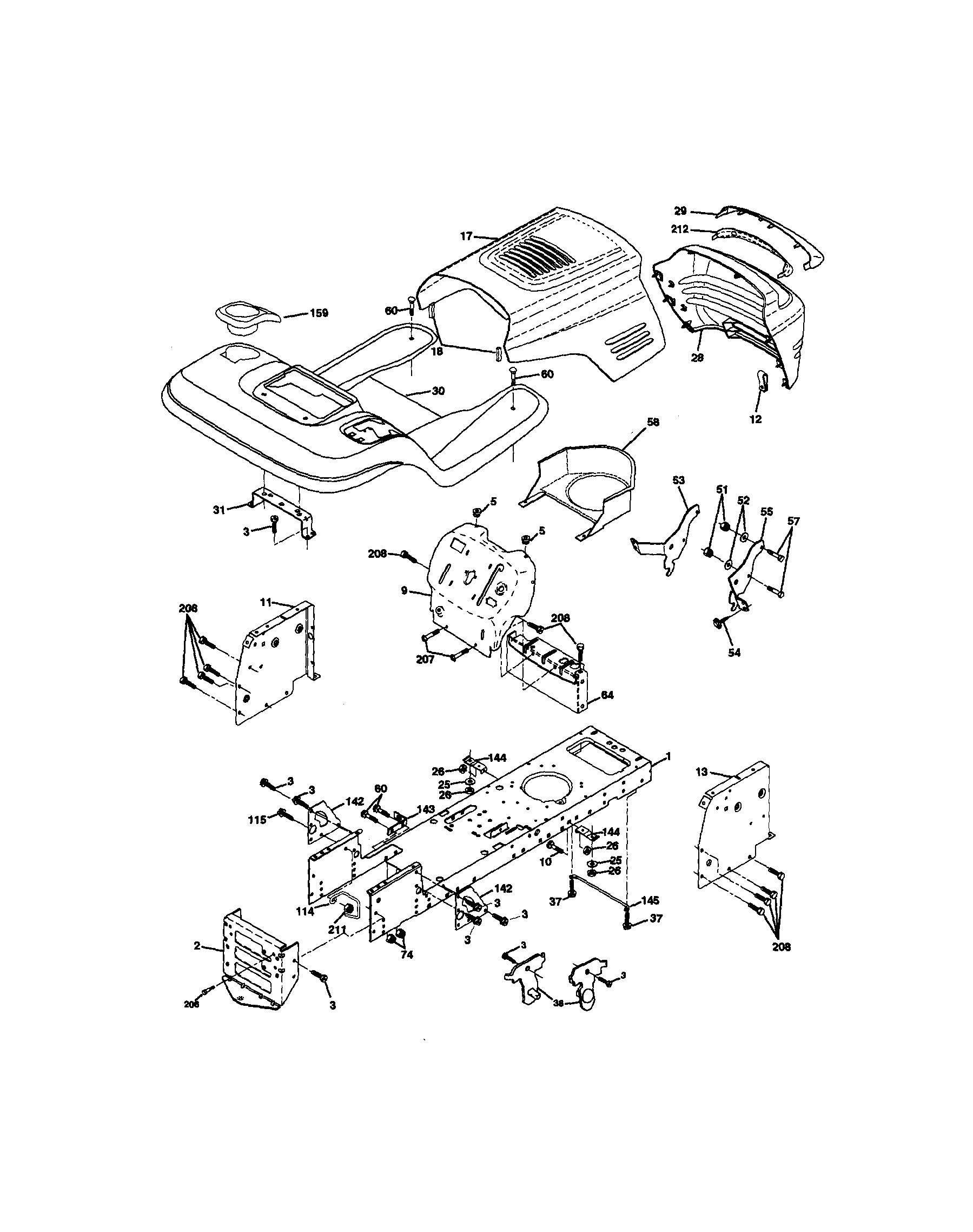 Craftsman 917270913 chassis and enclosures diagram