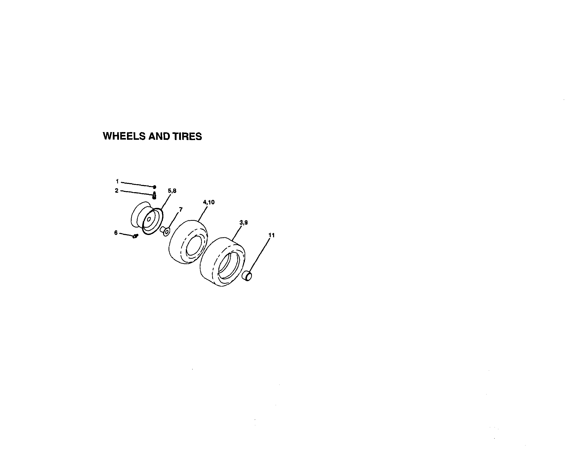 Craftsman 917270913 wheels and tires diagram