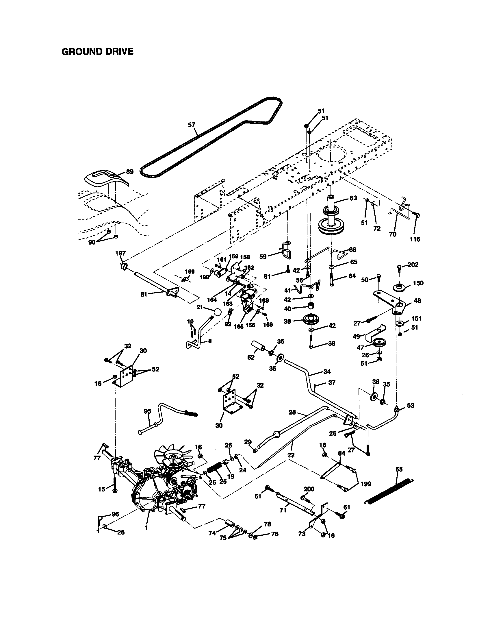 Craftsman 917270923 ground drive diagram