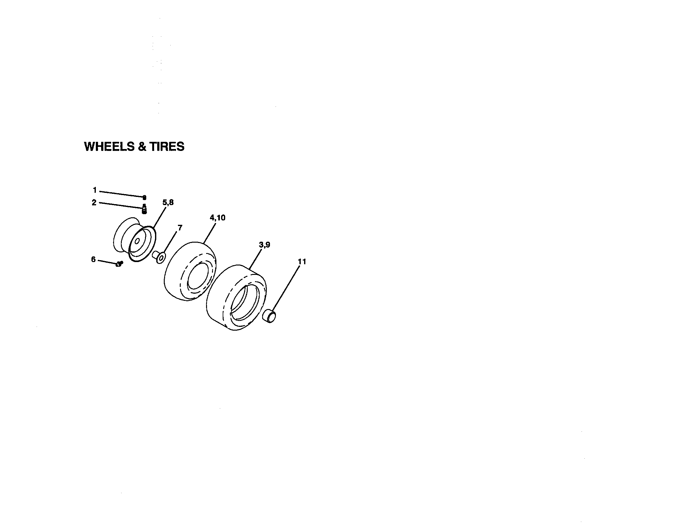 Craftsman 917270923 wheels and tires diagram