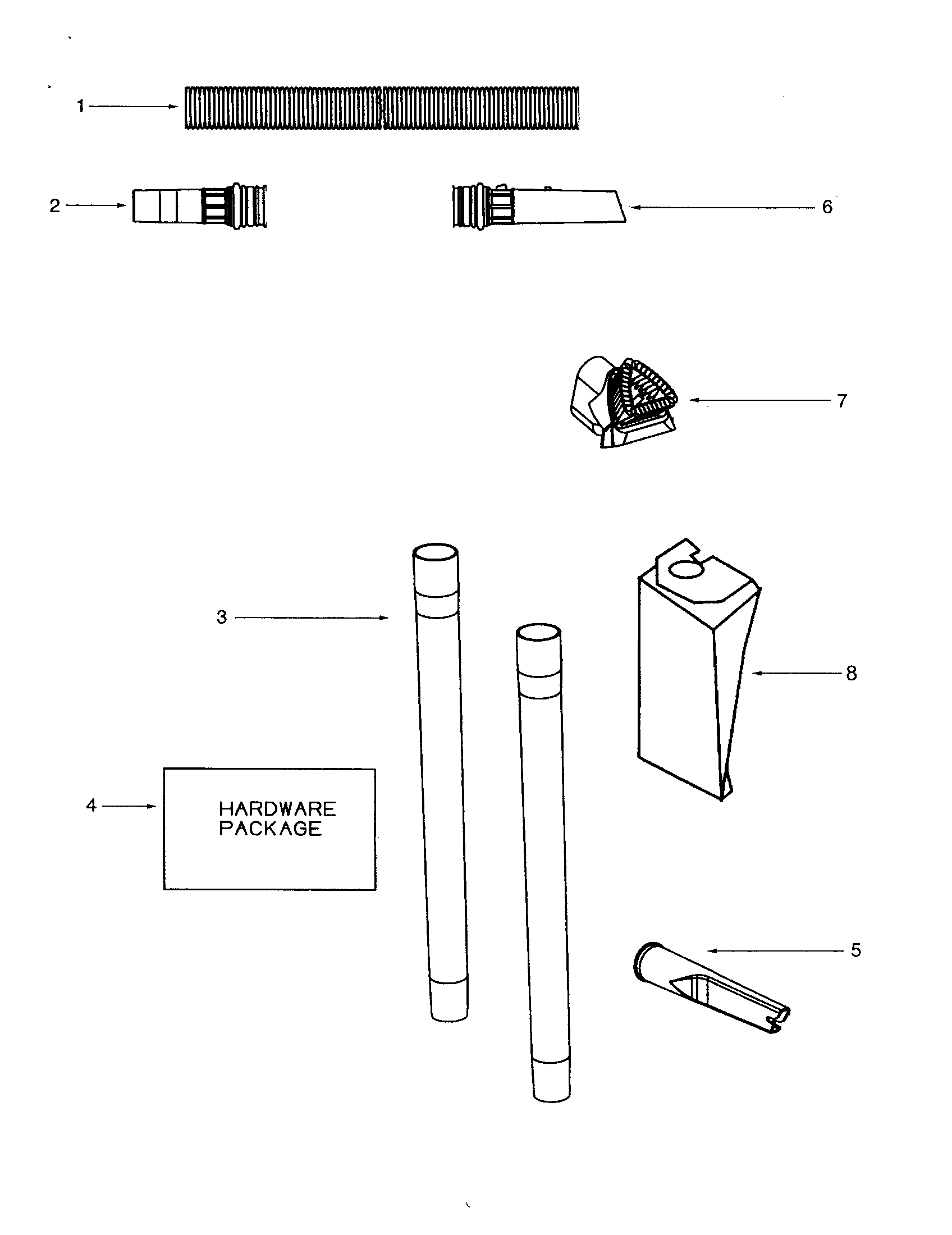 Eureka 4336ATH attachments diagram