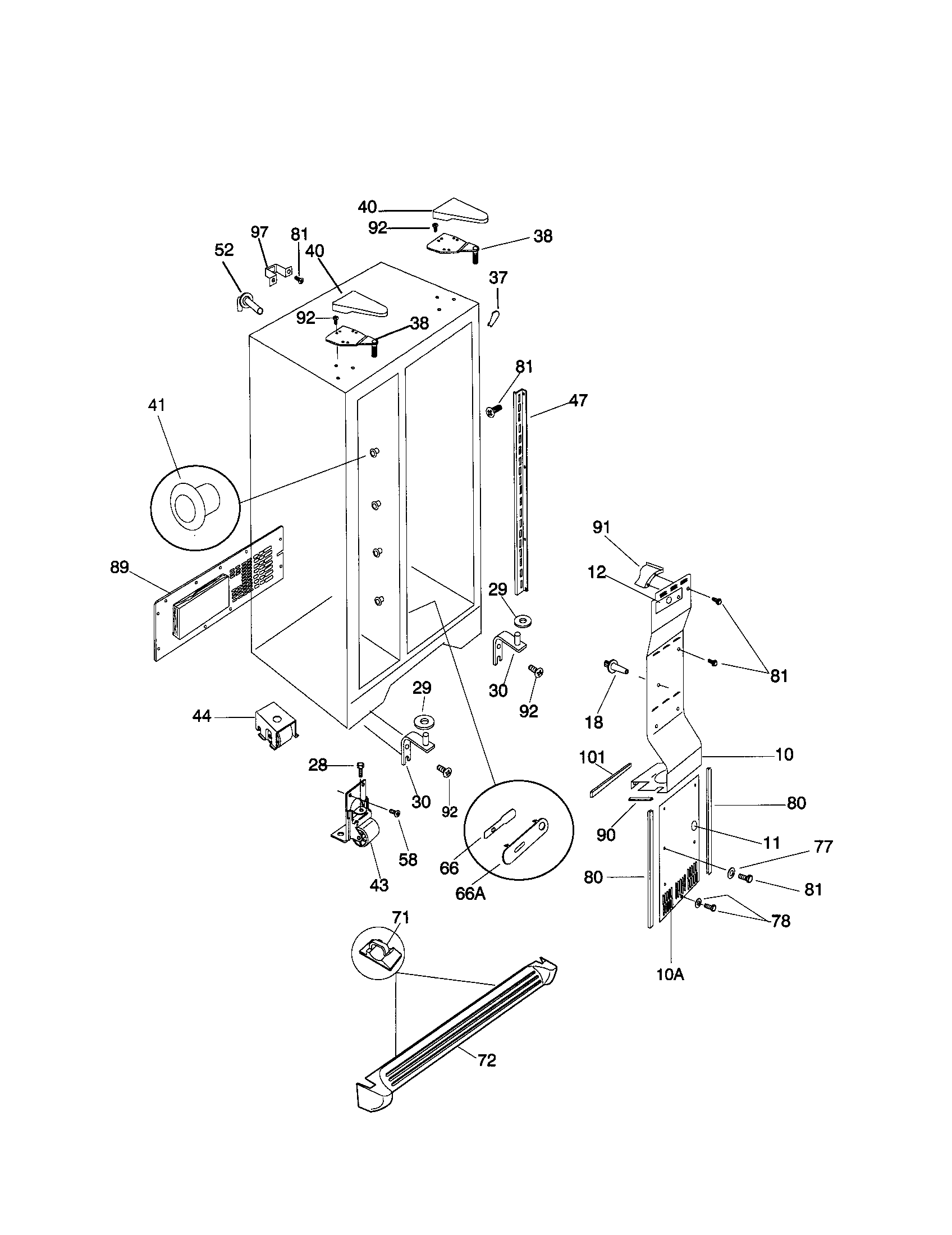 Kenmore 25348027893 cabinet diagram