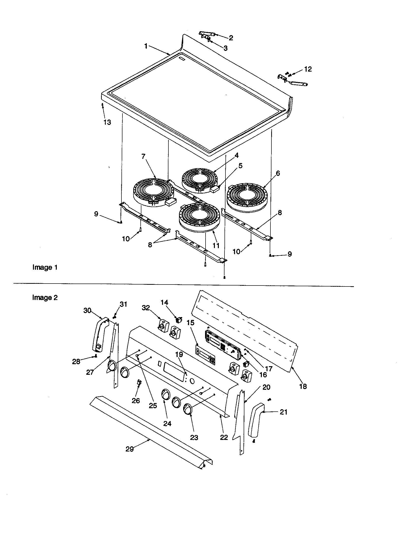 Amana ART6113LL/P1143688NLL maintop and backguard diagram