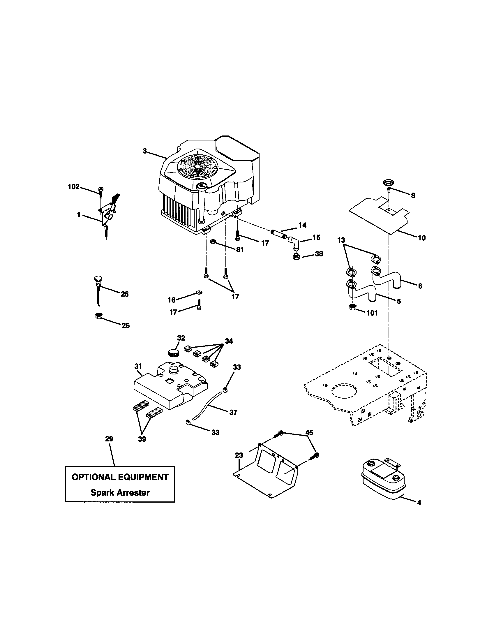 Craftsman 917272160 engine diagram