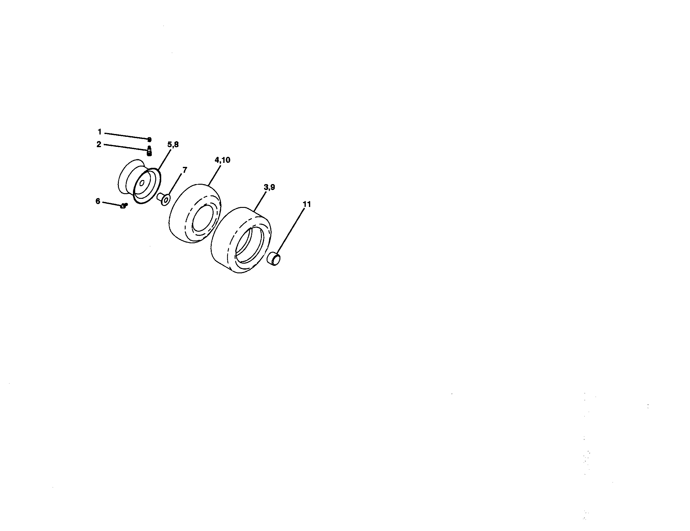 Craftsman 917272160 wheels and tires diagram