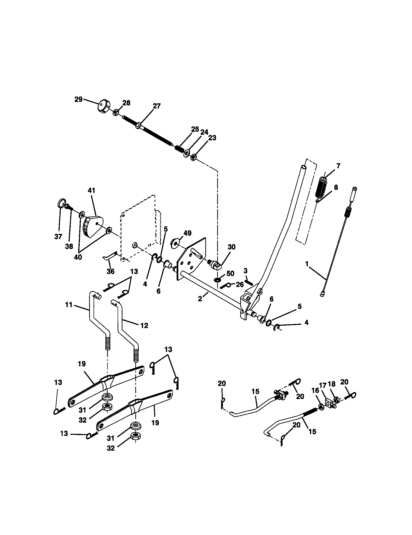 Craftsman 917272160 lift assembly diagram