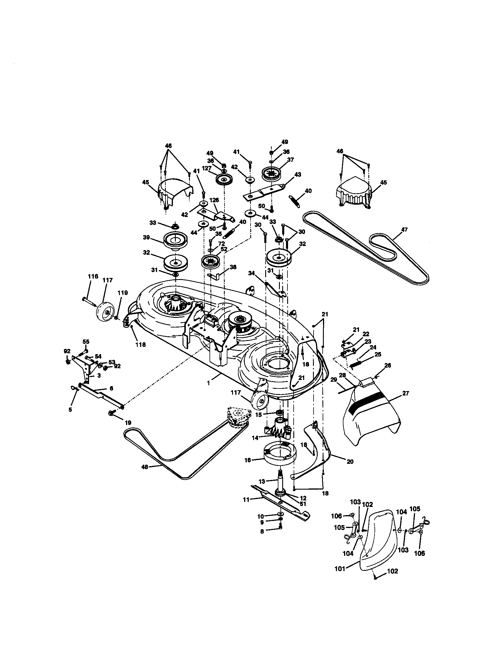 Craftsman 917272150 mower deck diagram