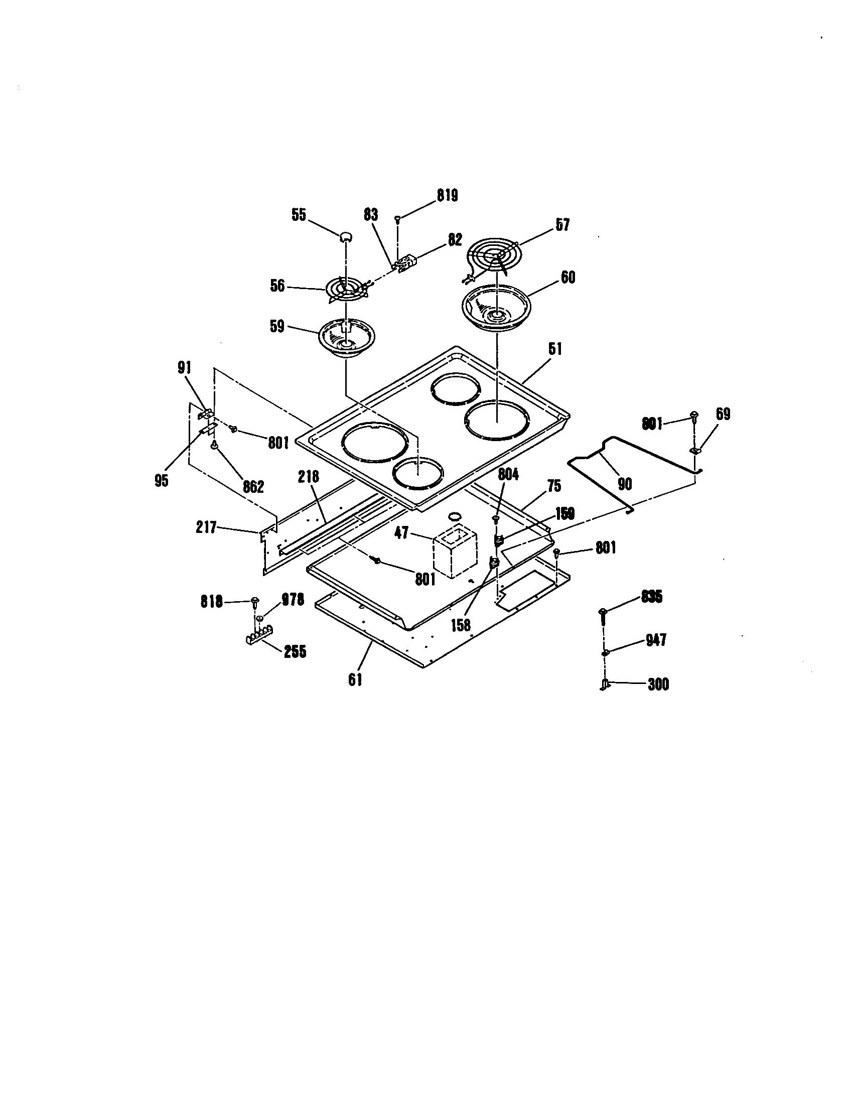 Kenmore 9114552190 maintop diagram
