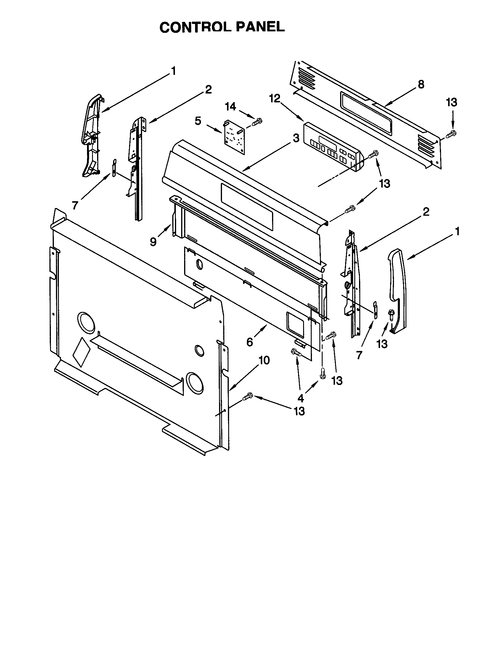 Whirlpool GS395LEHS5 control panel diagram