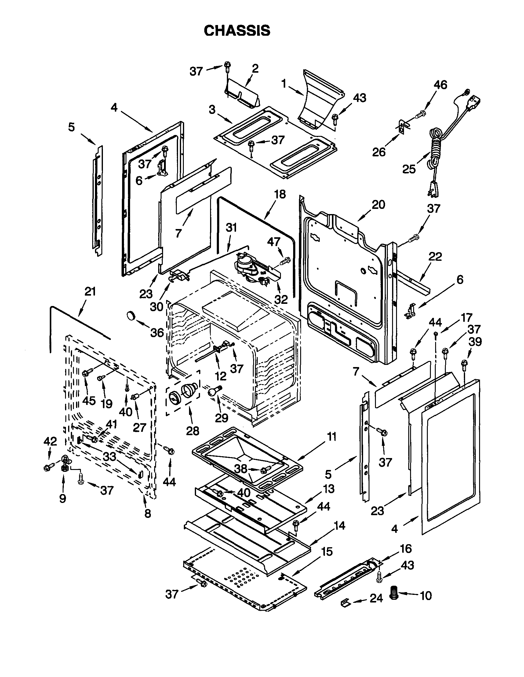 Whirlpool GS395LEHS5 chassis diagram