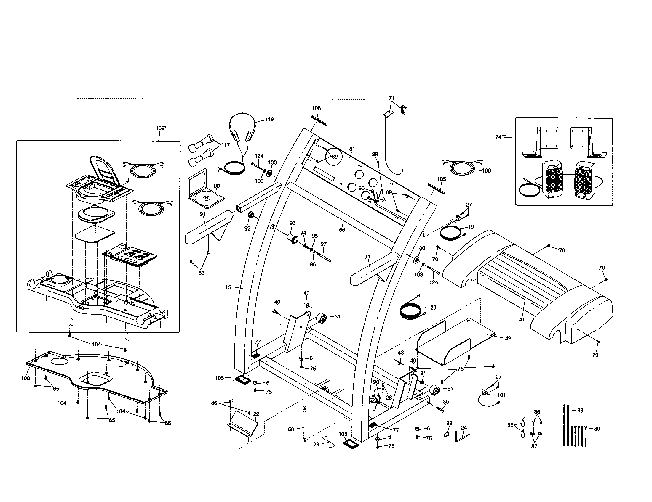Proform PFTL98585 console diagram