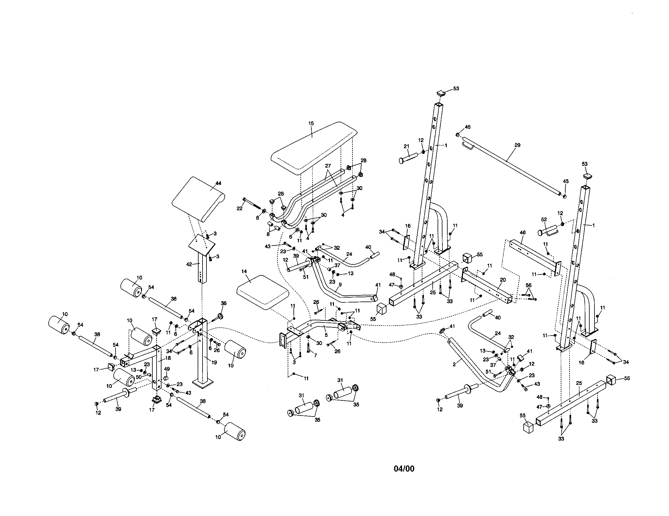 Proform PFBE62290 weight system diagram