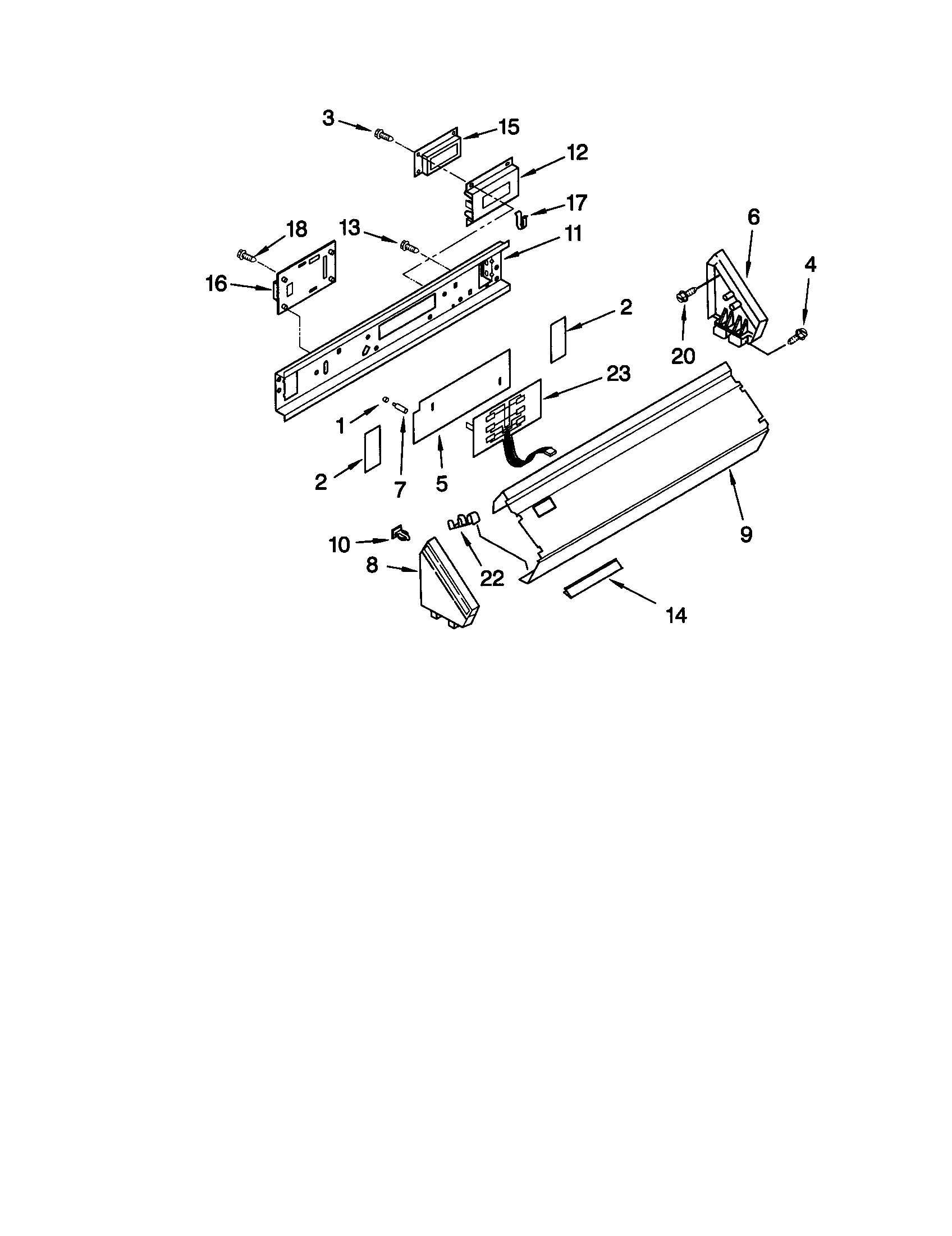 Whirlpool CAP2762EW1 control panel diagram