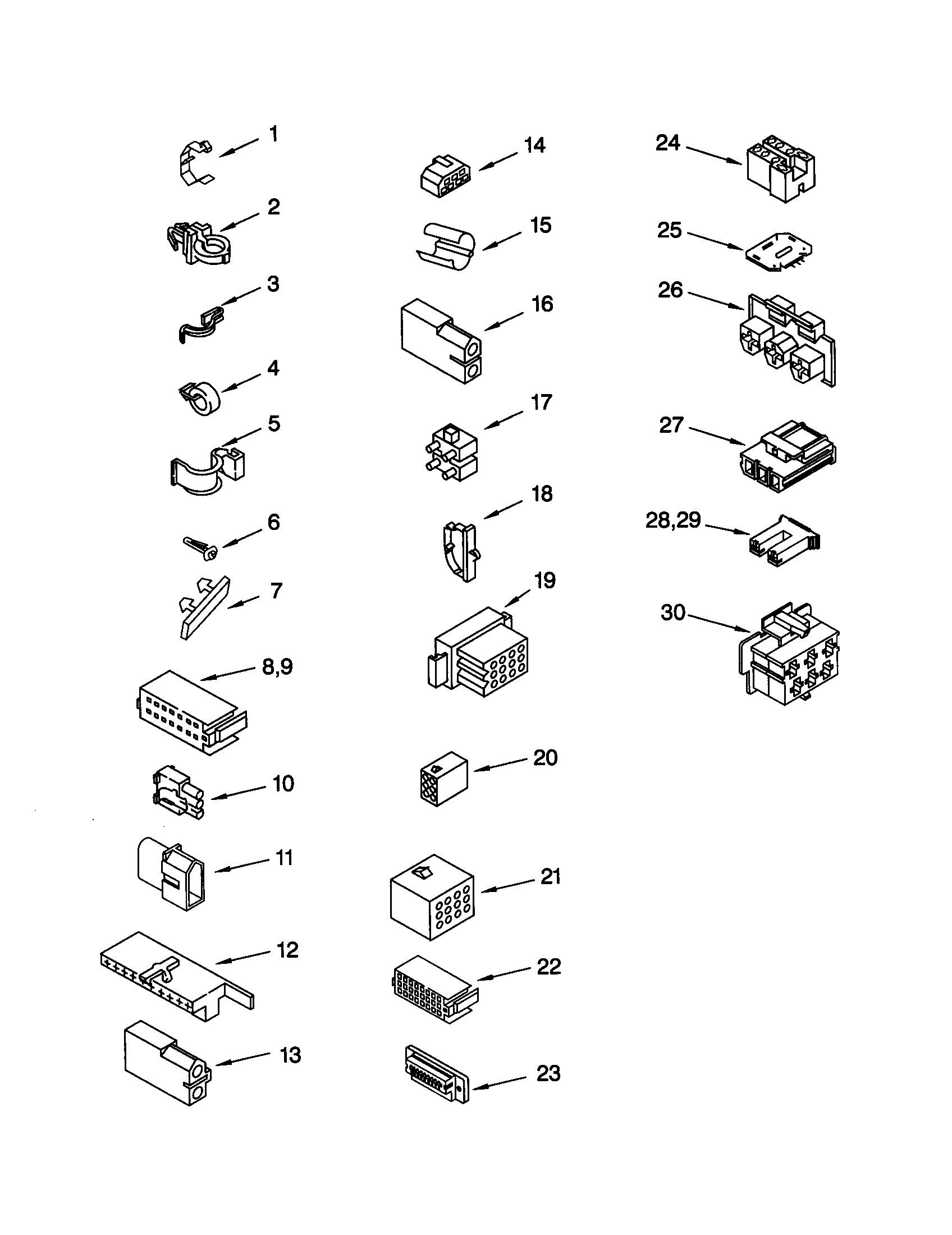 Whirlpool CAP2762EW1 wiring harness diagram