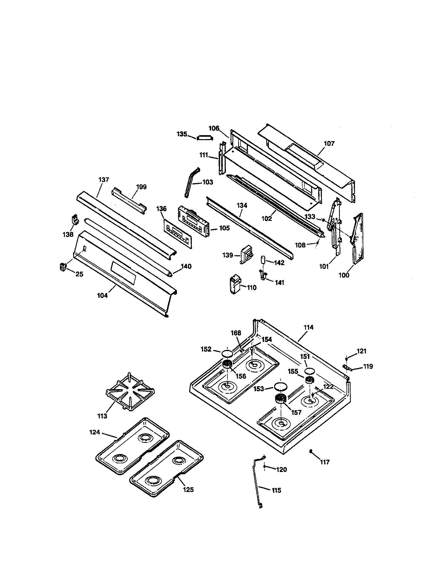 Kenmore 36275970691 control panel and cooktop diagram