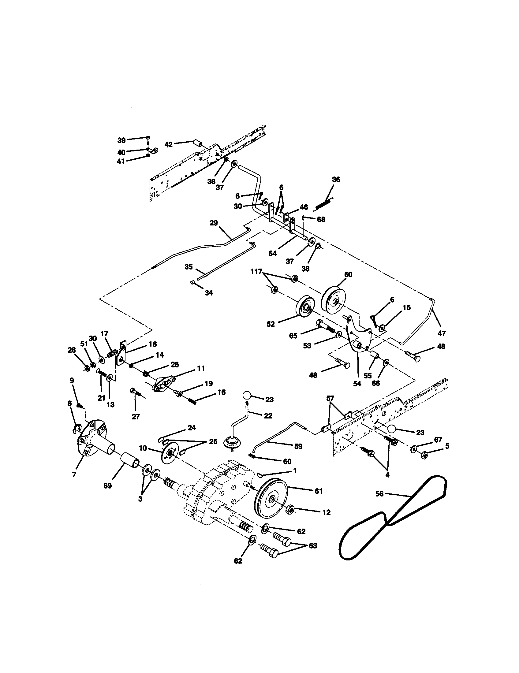 Craftsman 917272951 ground drive diagram