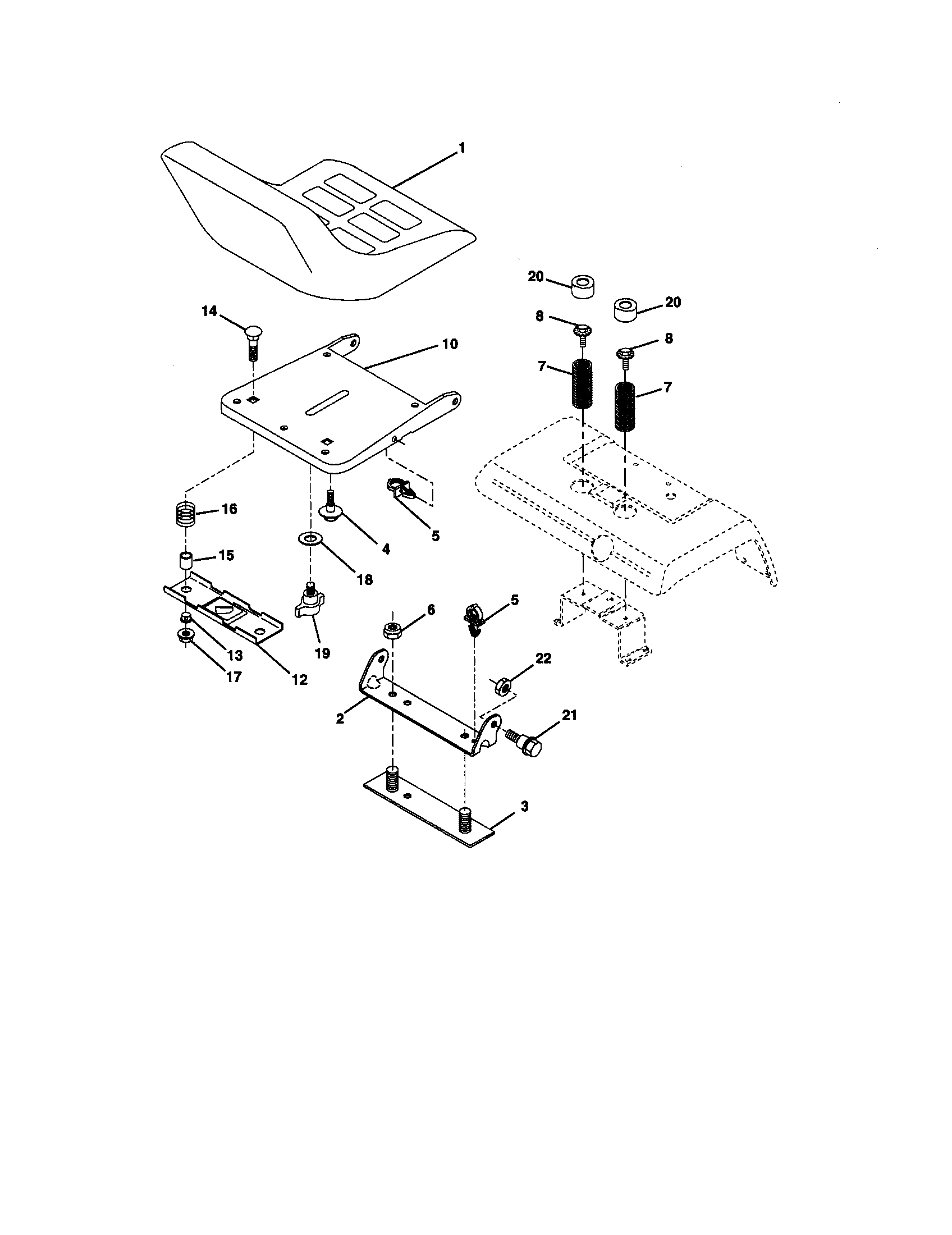 Craftsman 917272951 seat assembly diagram