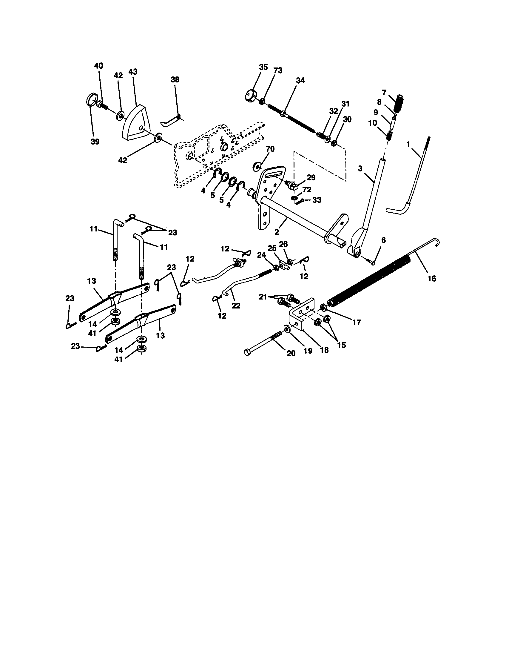 Craftsman 917272951 lift assembly diagram