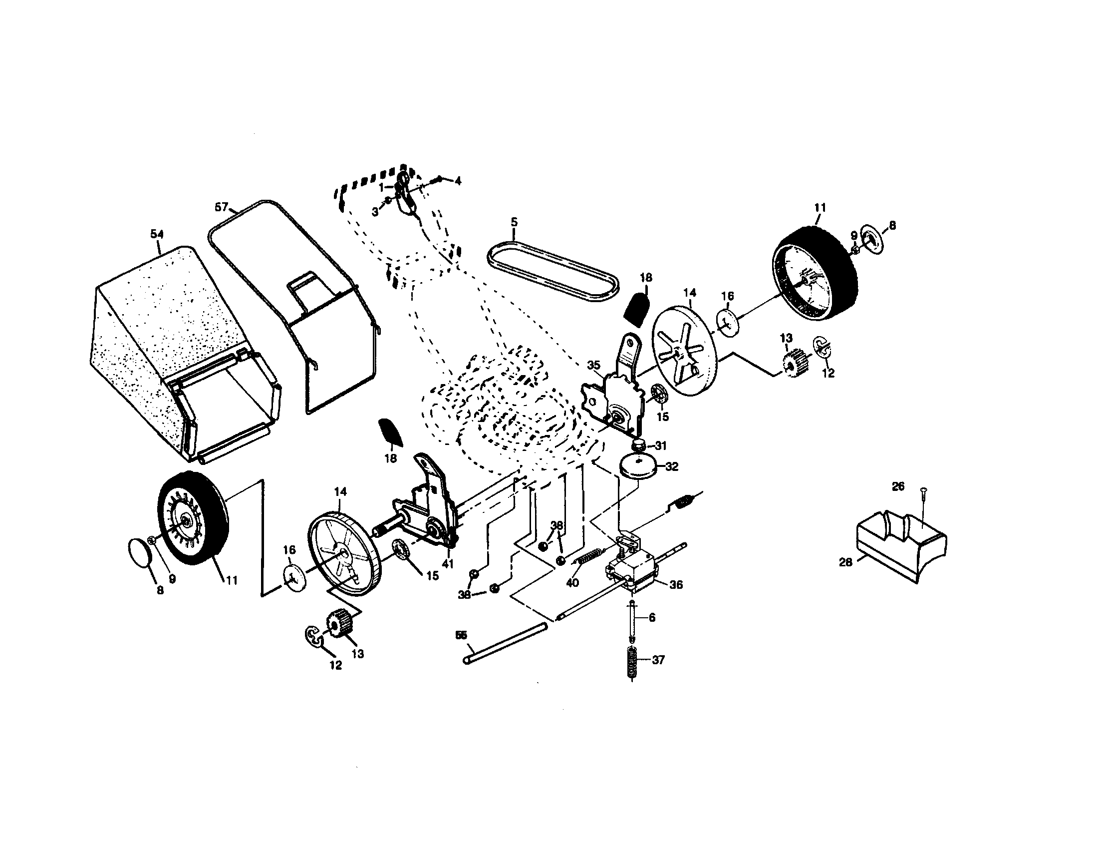Craftsman 917377690 wheels and tires diagram