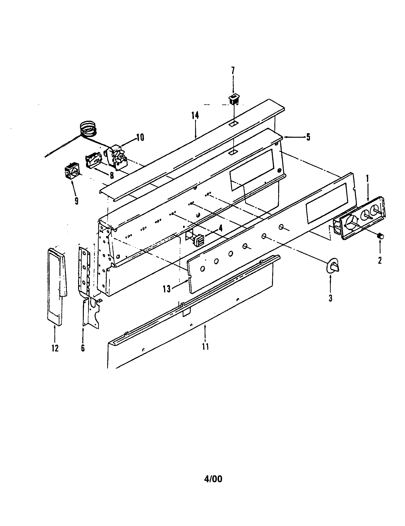 Magic Chef 38EA-2C backguard diagram
