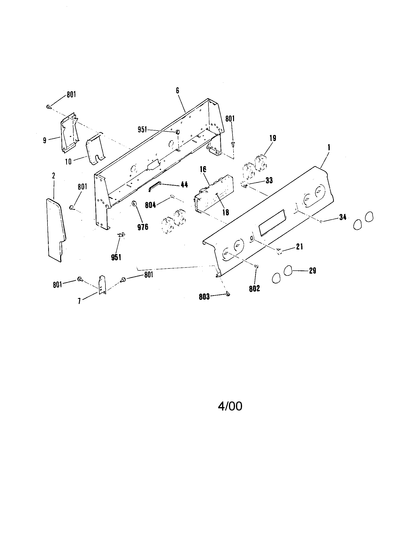 Kenmore 9119352590 backguard diagram