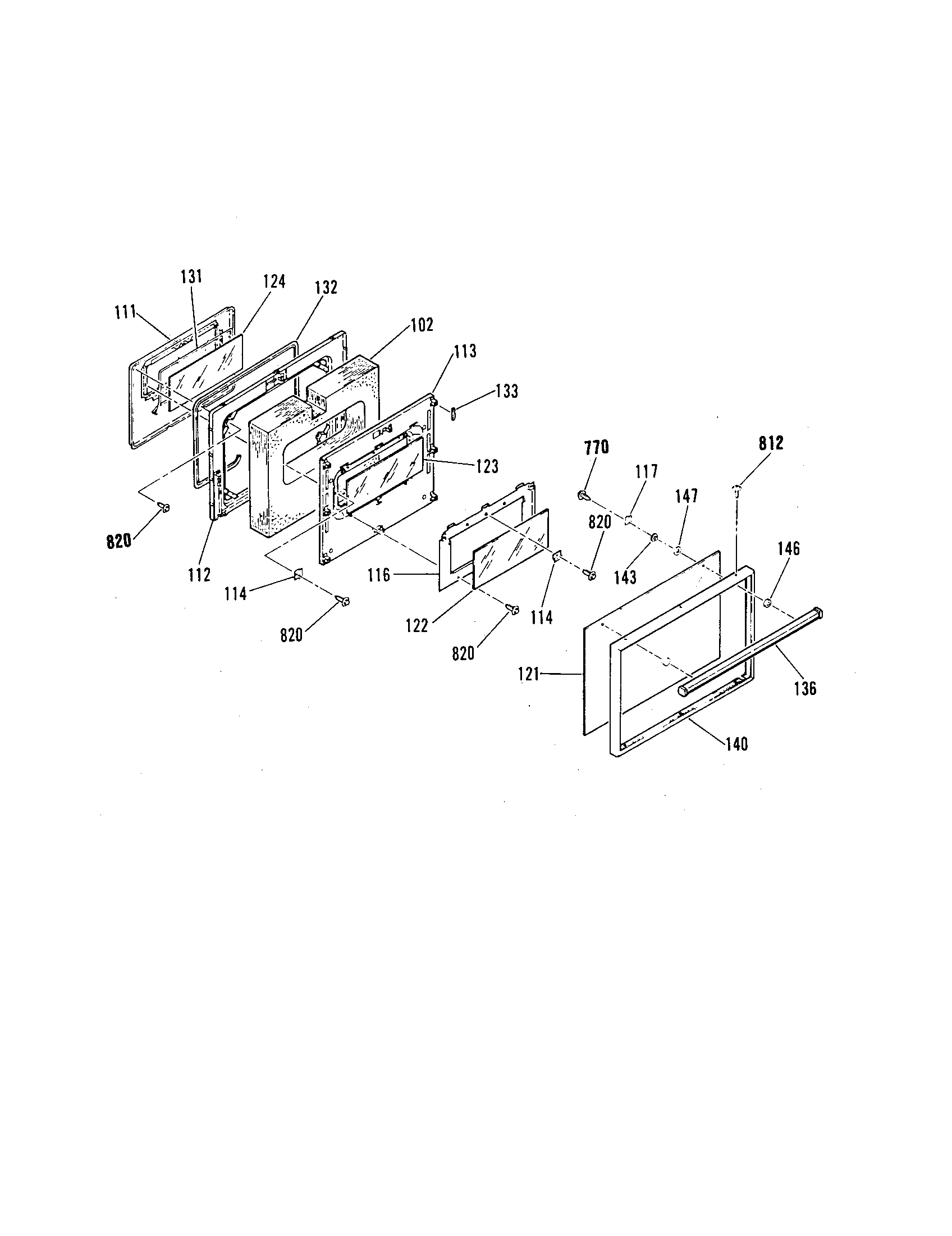 Kenmore 9119352590 oven door diagram