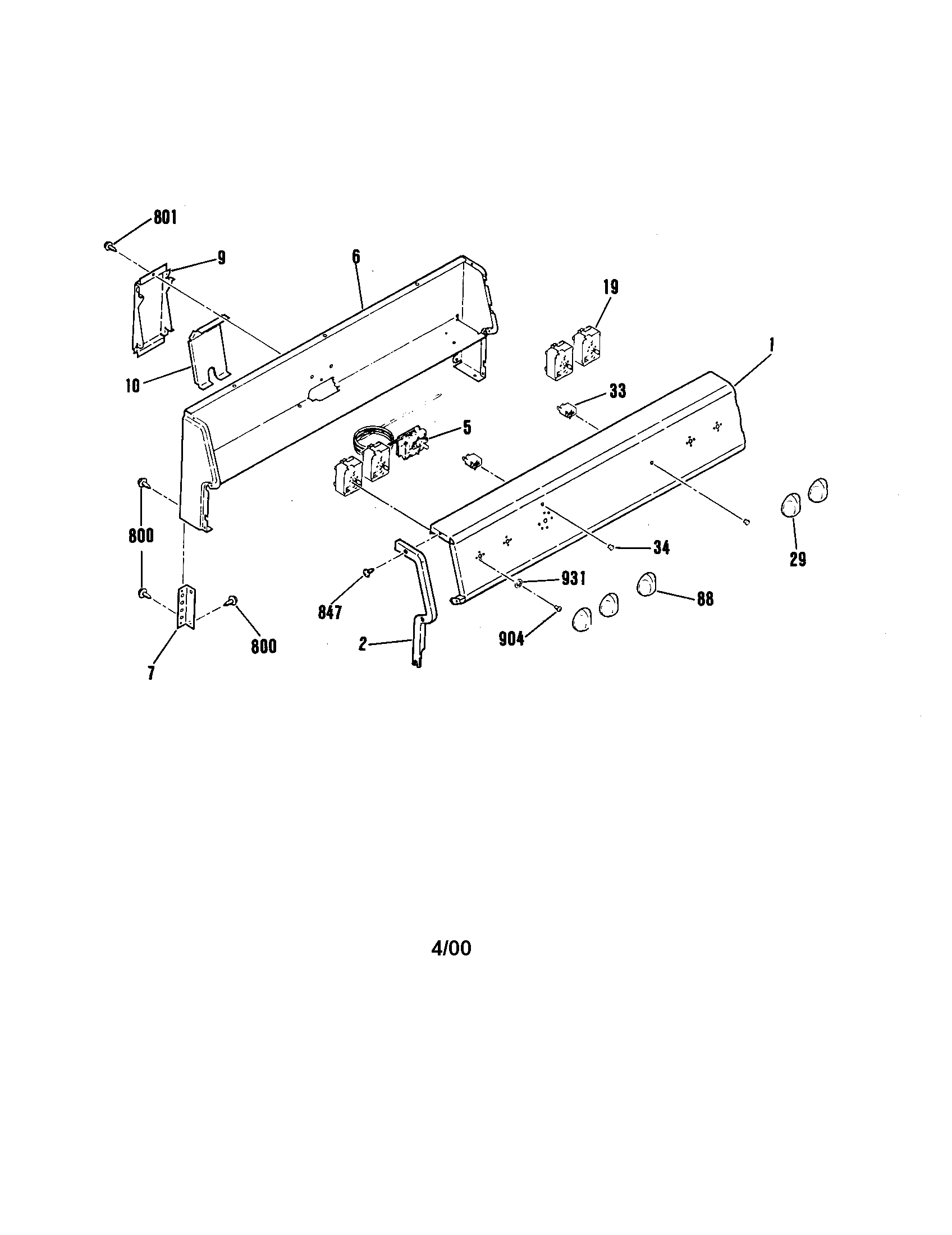 Kenmore 9116242190 backguard diagram