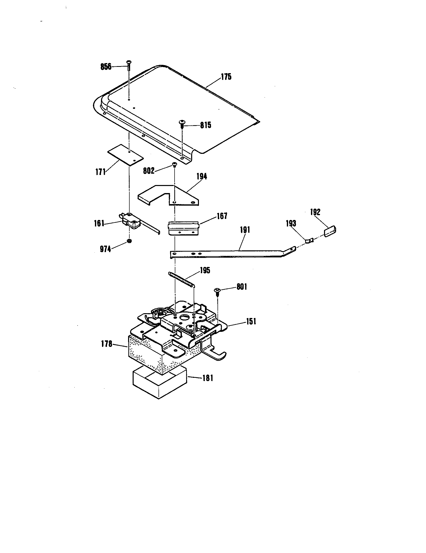 Kenmore 9119332190 door lock diagram