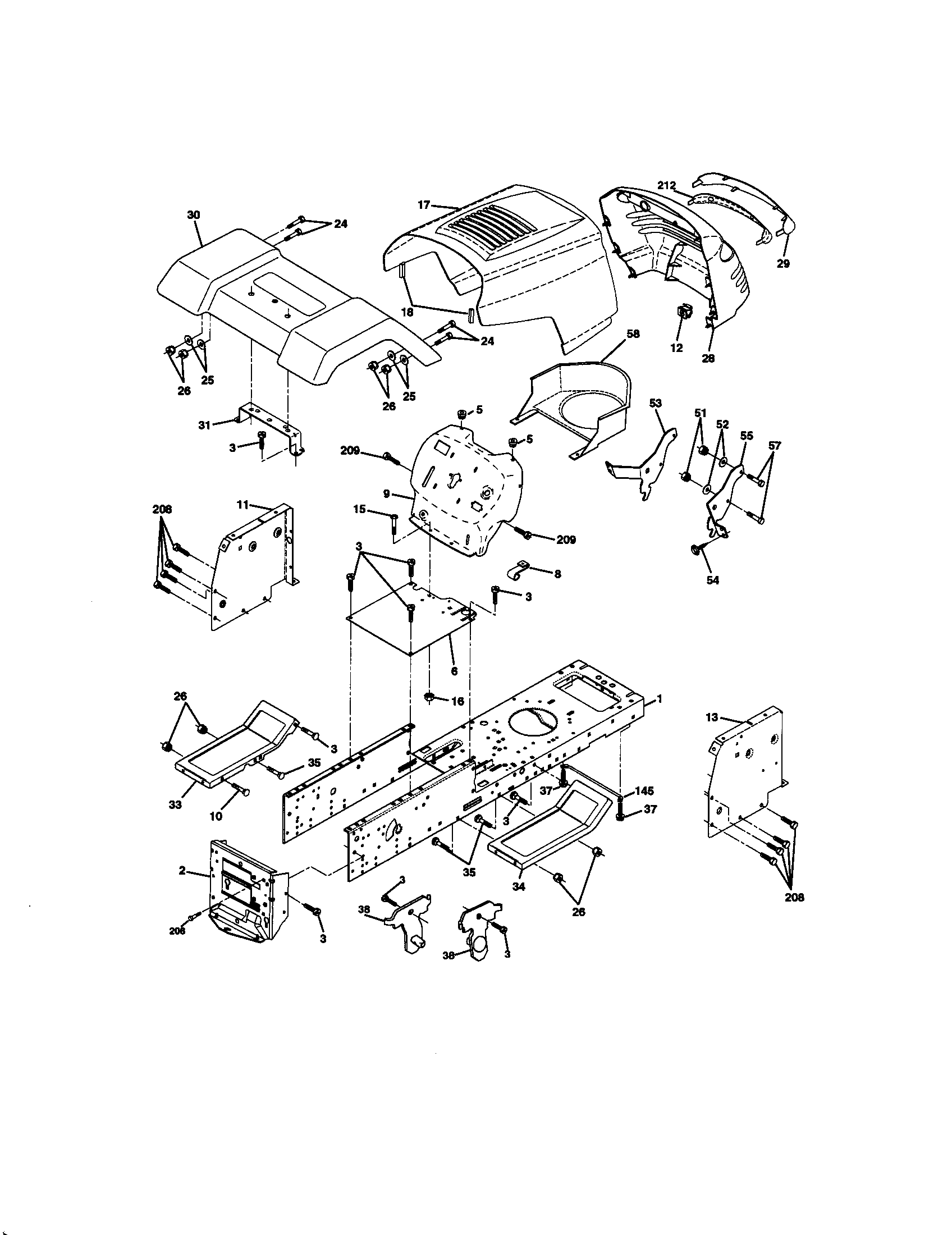 Craftsman 917270535 chassis and enclosures diagram