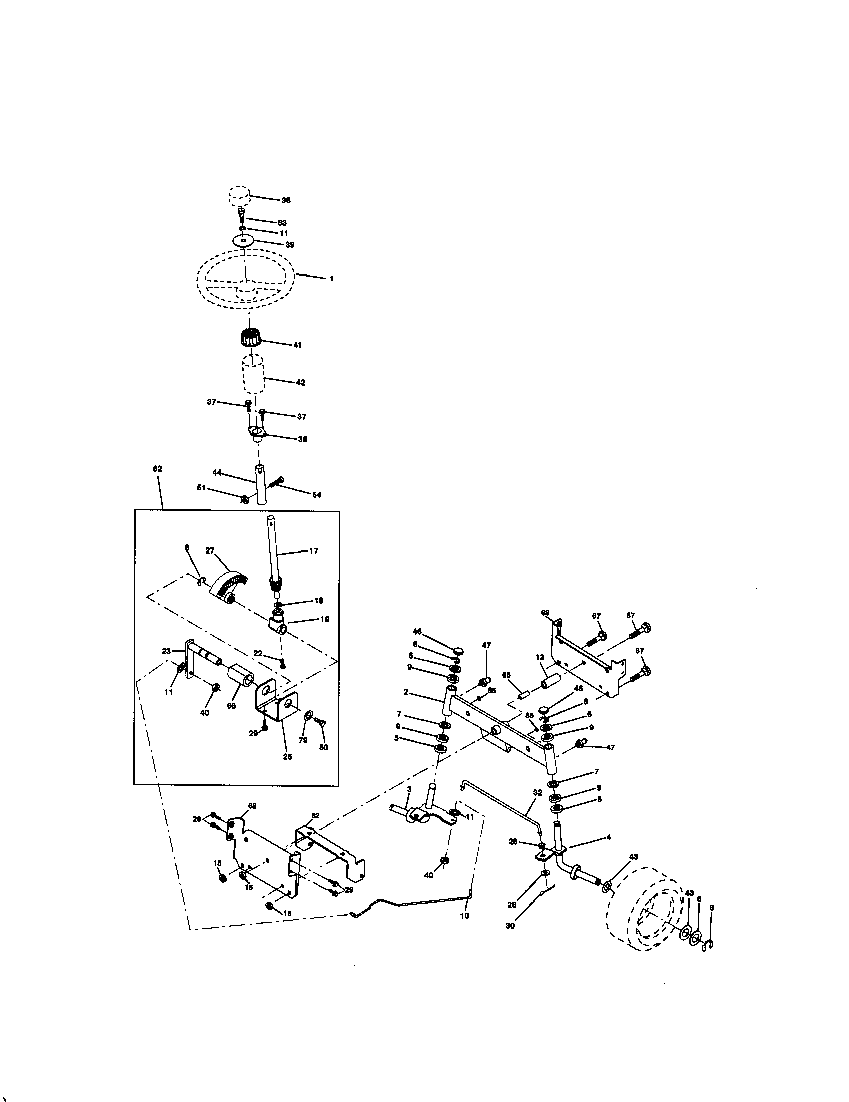 Craftsman 917270535 steering diagram